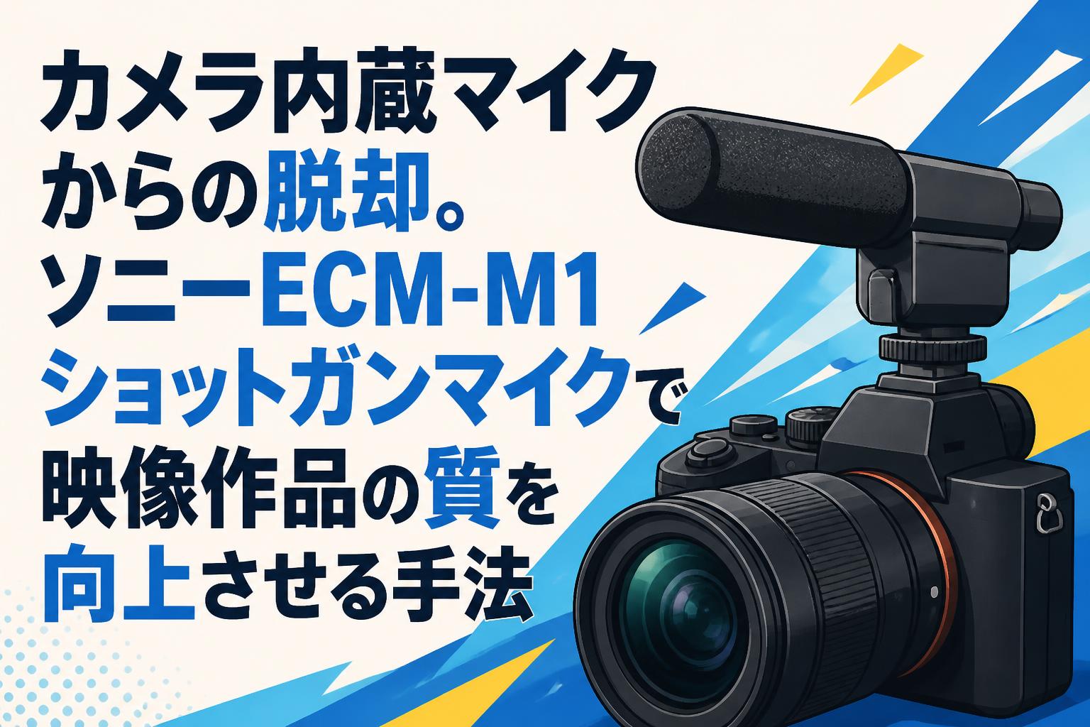カメラ内蔵マイクからの脱却。ソニーECM-M1ショットガンマイクで映像作品の質を向上させる手法