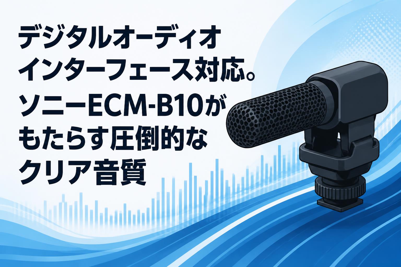 デジタルオーディオインターフェース対応。ソニーECM-B10がもたらす圧倒的なクリア音質