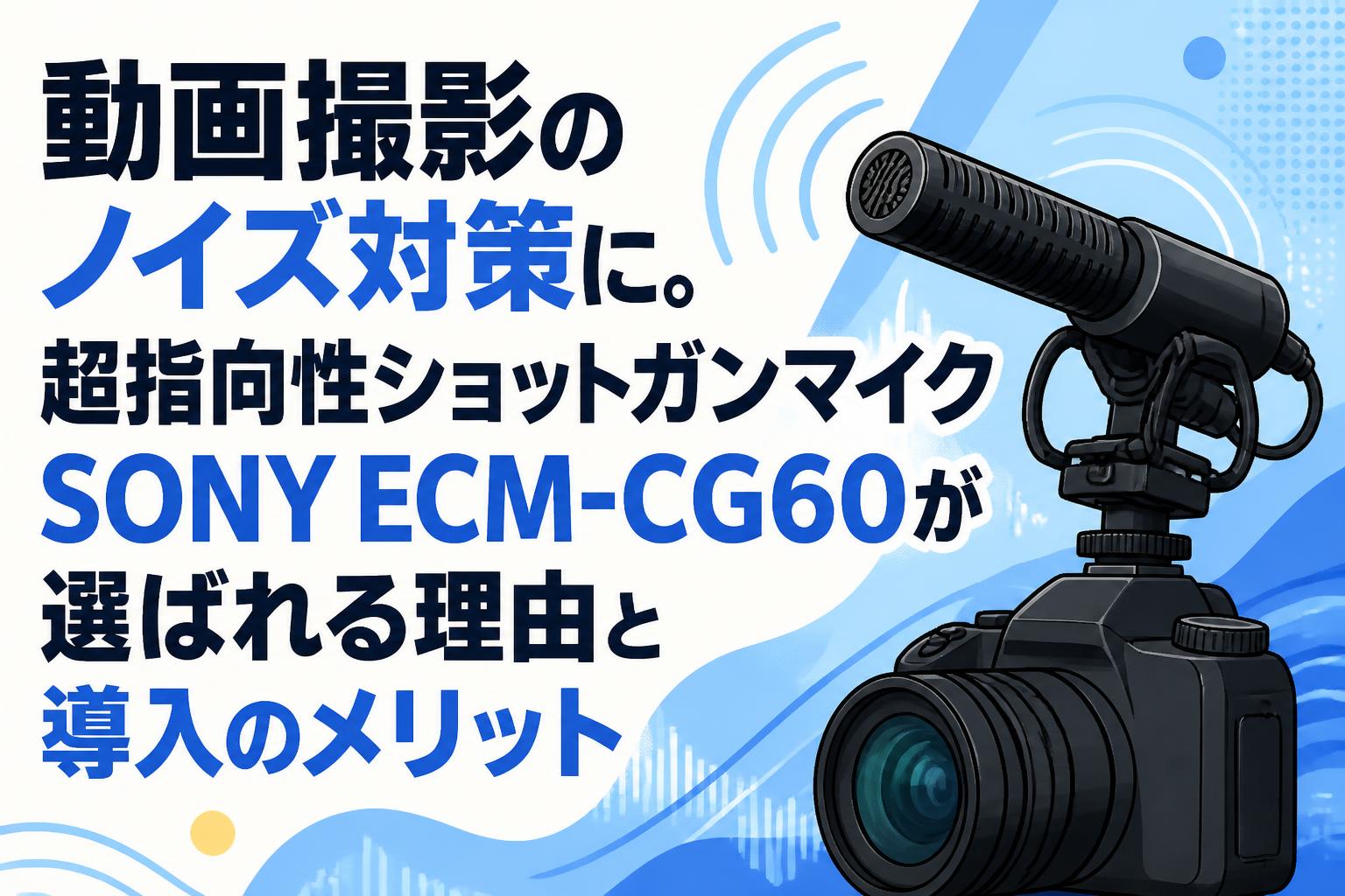 動画撮影のノイズ対策に。超指向性ショットガンマイクSONY ECM-CG60が選ばれる理由と導入のメリット