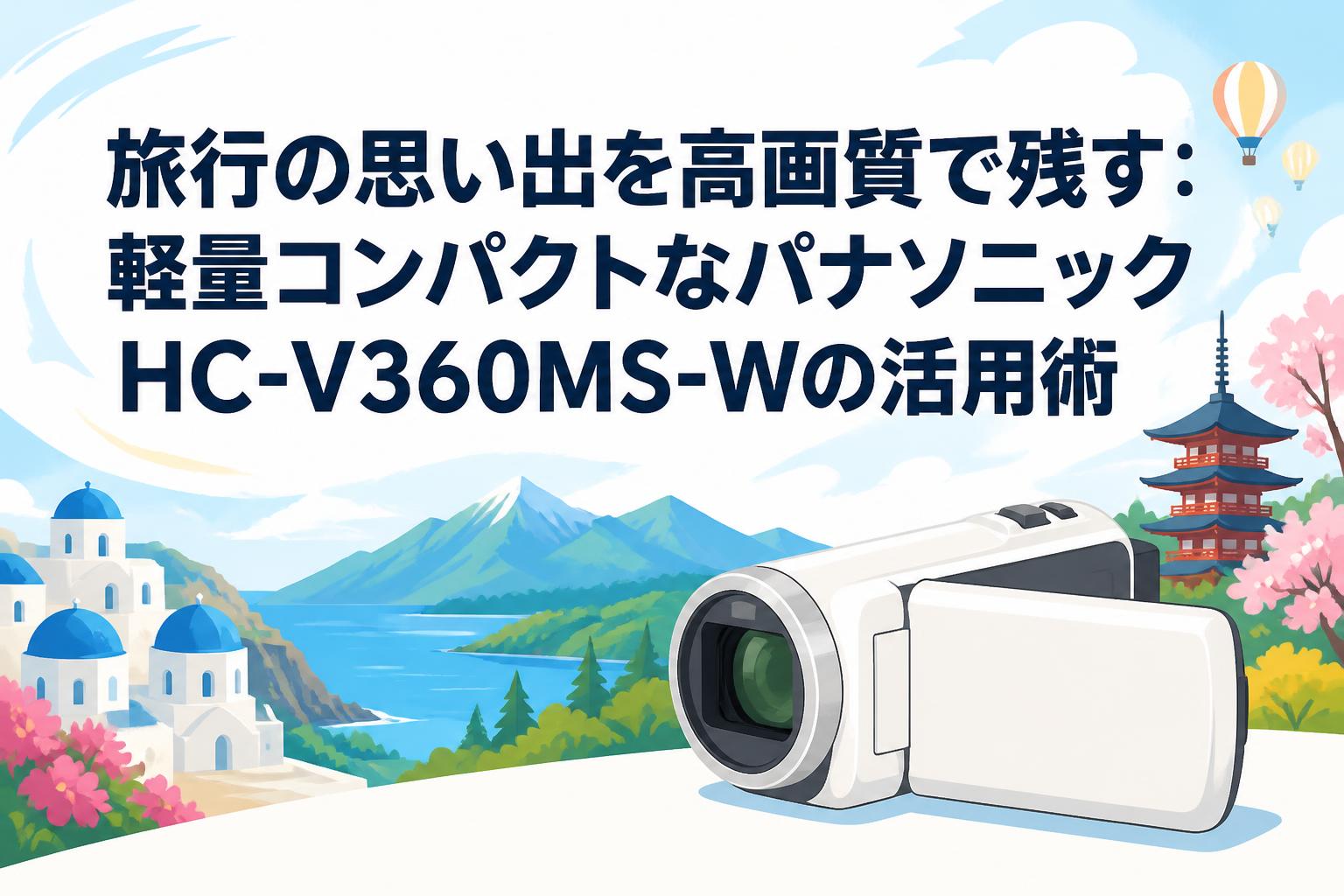 旅行の思い出を高画質で残す：軽量コンパクトなパナソニックHC-V360MS-Wの活用術