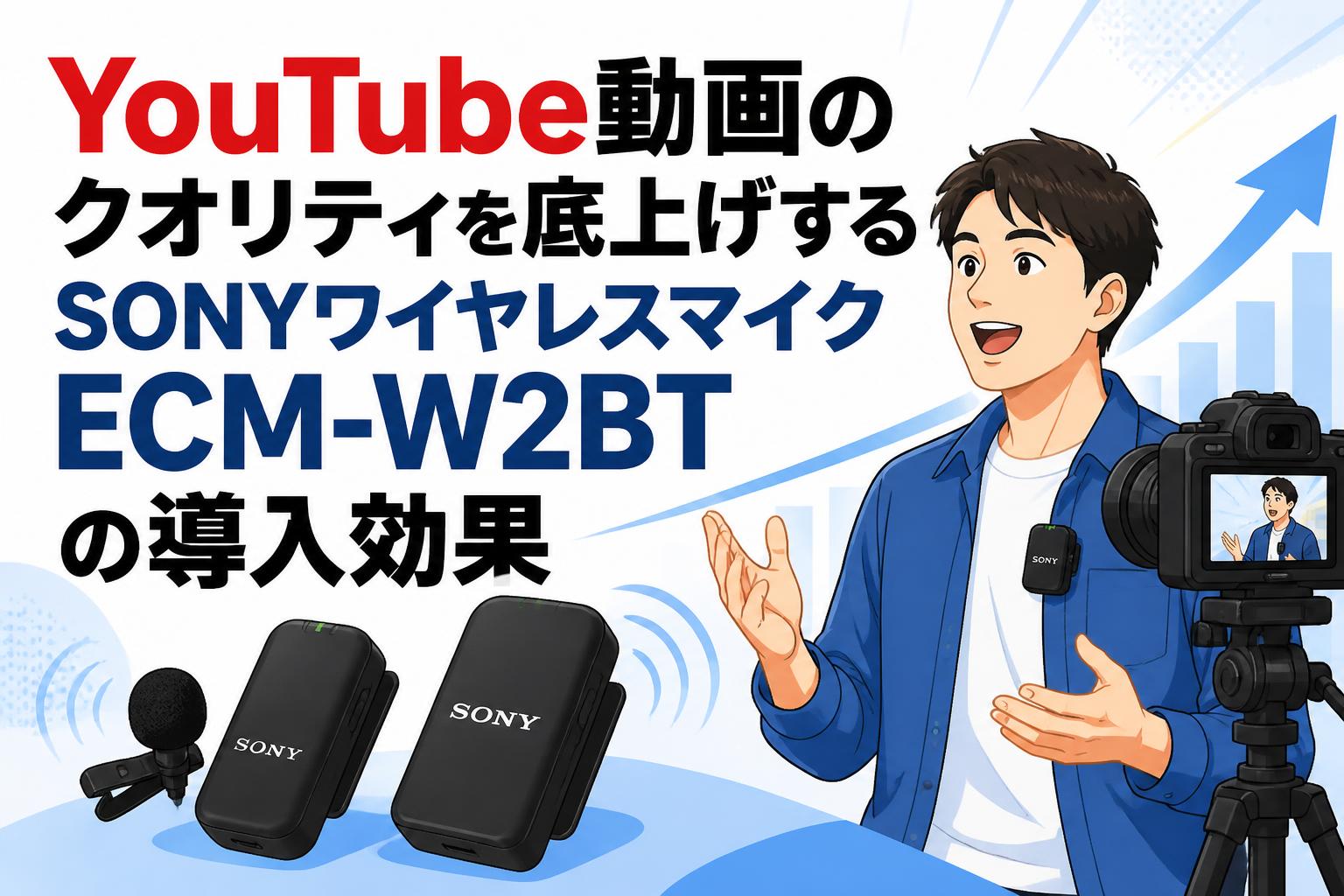 YouTube動画のクオリティを底上げするSONYワイヤレスマイクECM-W2BTの導入効果
