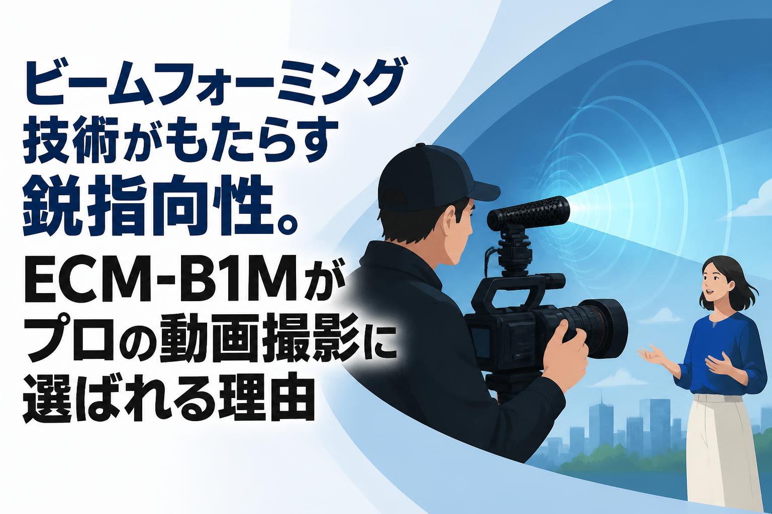 ビームフォーミング技術がもたらす鋭指向性。ECM-B1Mがプロの動画撮影に選ばれる理由