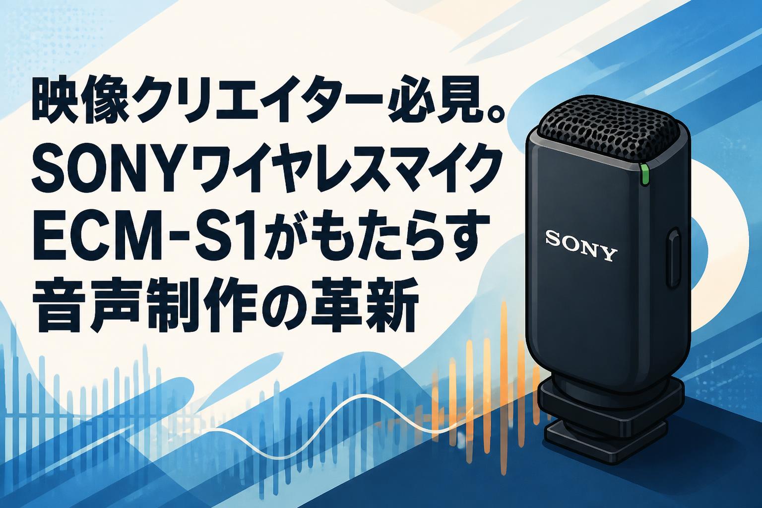 映像クリエイター必見。SONYワイヤレスマイクECM-S1がもたらす音声制作の革新