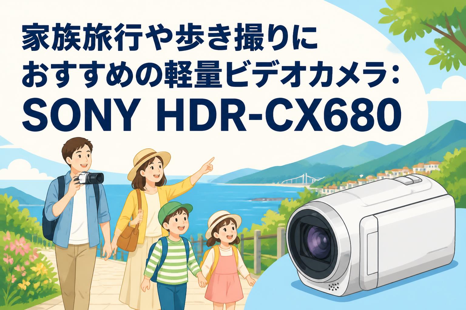 家族旅行や歩き撮りにおすすめの軽量ビデオカメラ：SONY HDR-CX680