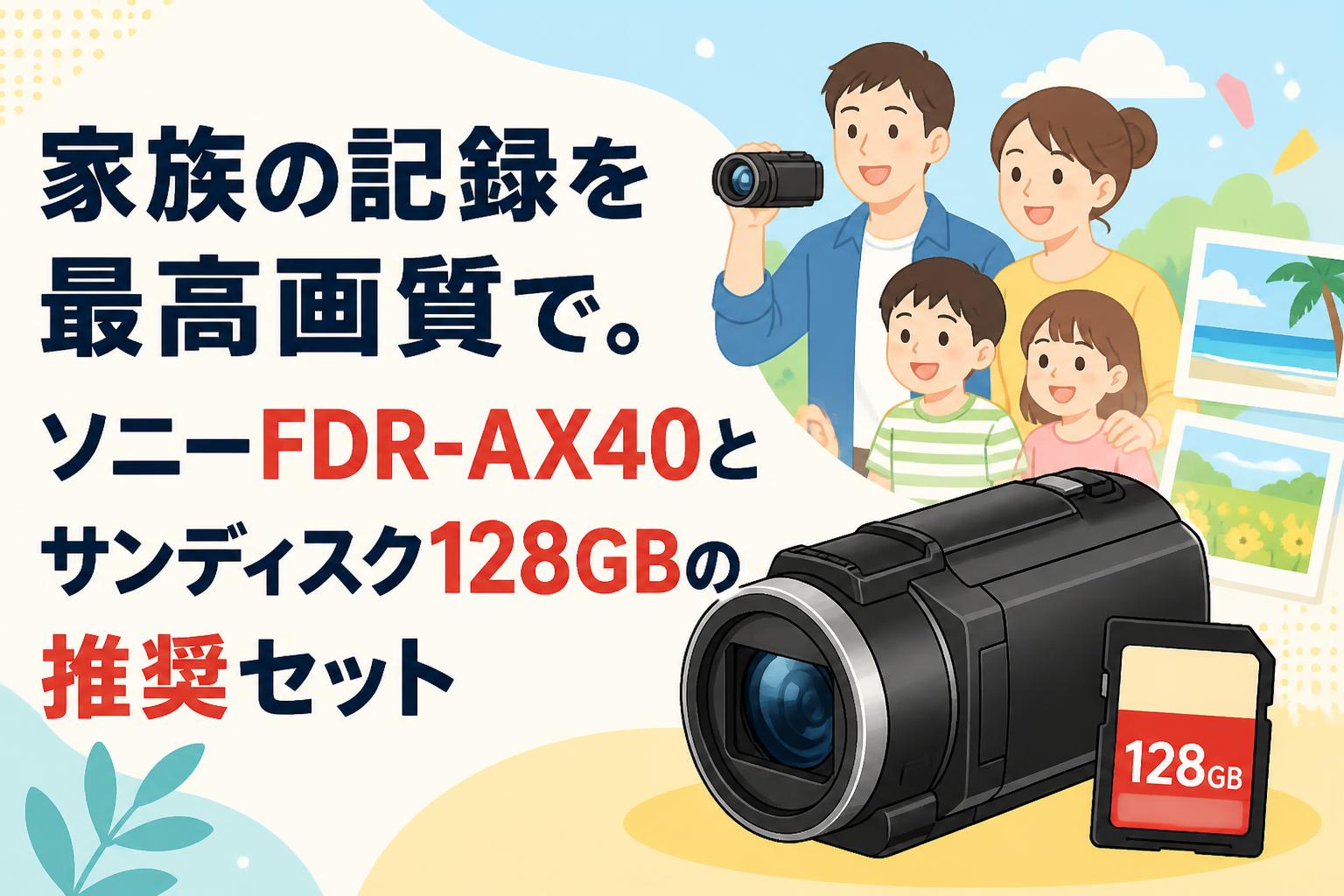 家族の記録を最高画質で。ソニーFDR-AX40とサンディスク128GBの推奨セット