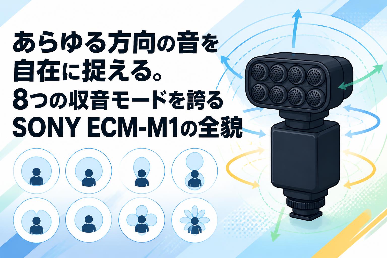 あらゆる方向の音を自在に捉える。8つの収音モードを誇るSONY ECM-M1の全貌