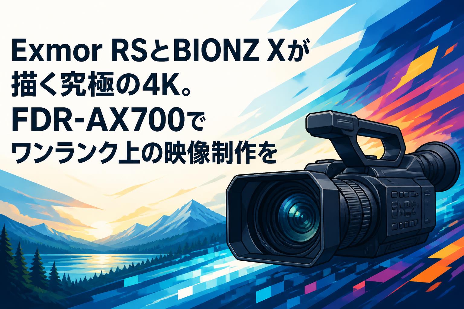 Exmor RSとBIONZ Xが描く究極の4K。FDR-AX700でワンランク上の映像制作を