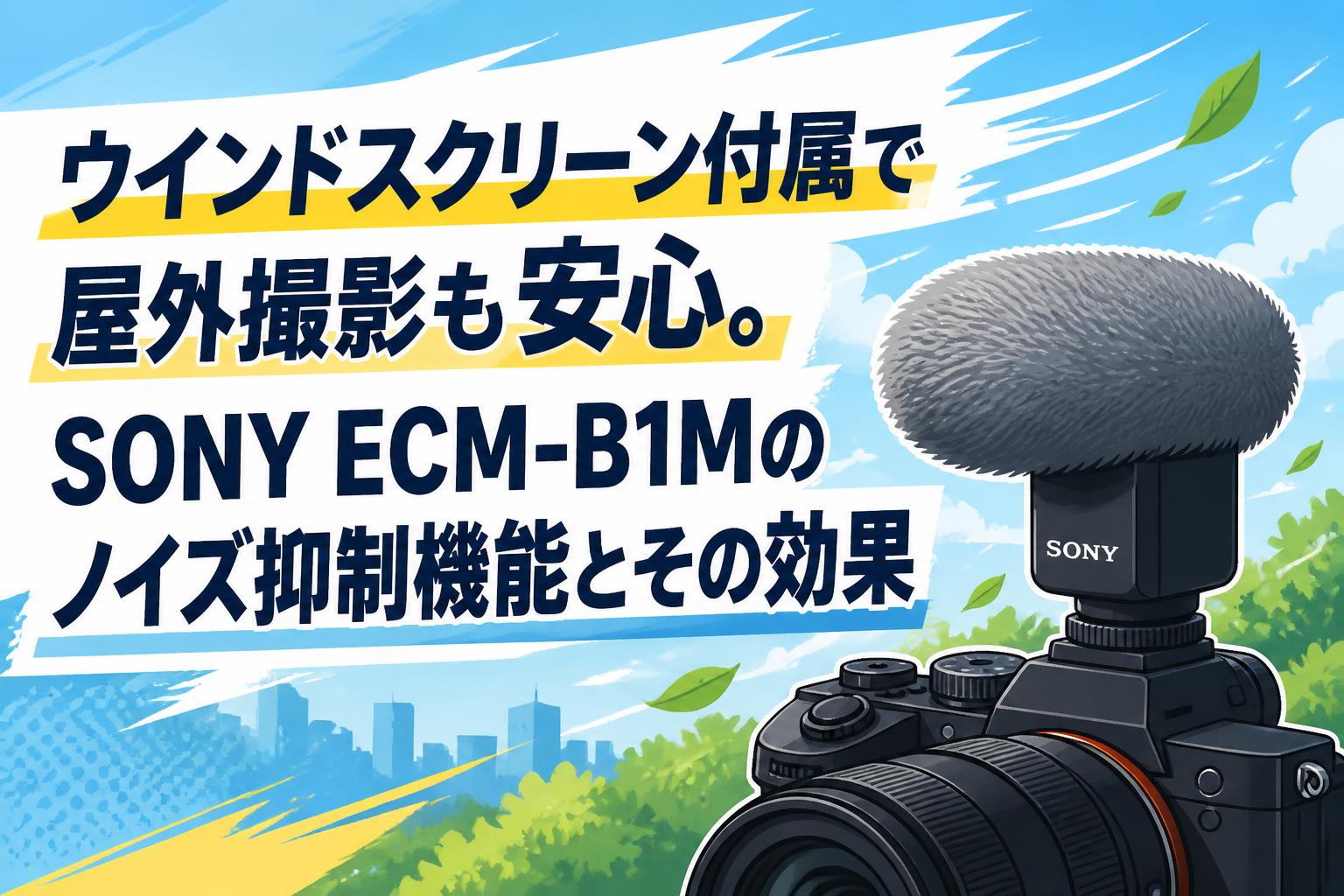 ウインドスクリーン付属で屋外撮影も安心。SONY ECM-B1Mのノイズ抑制機能とその効果
