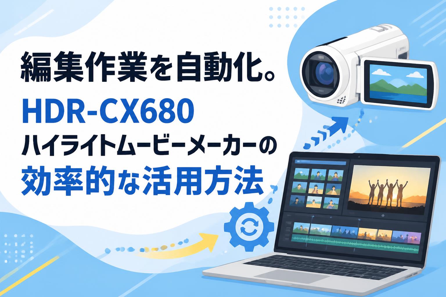 編集作業を自動化。HDR-CX680ハイライトムービーメーカーの効率的な活用方法