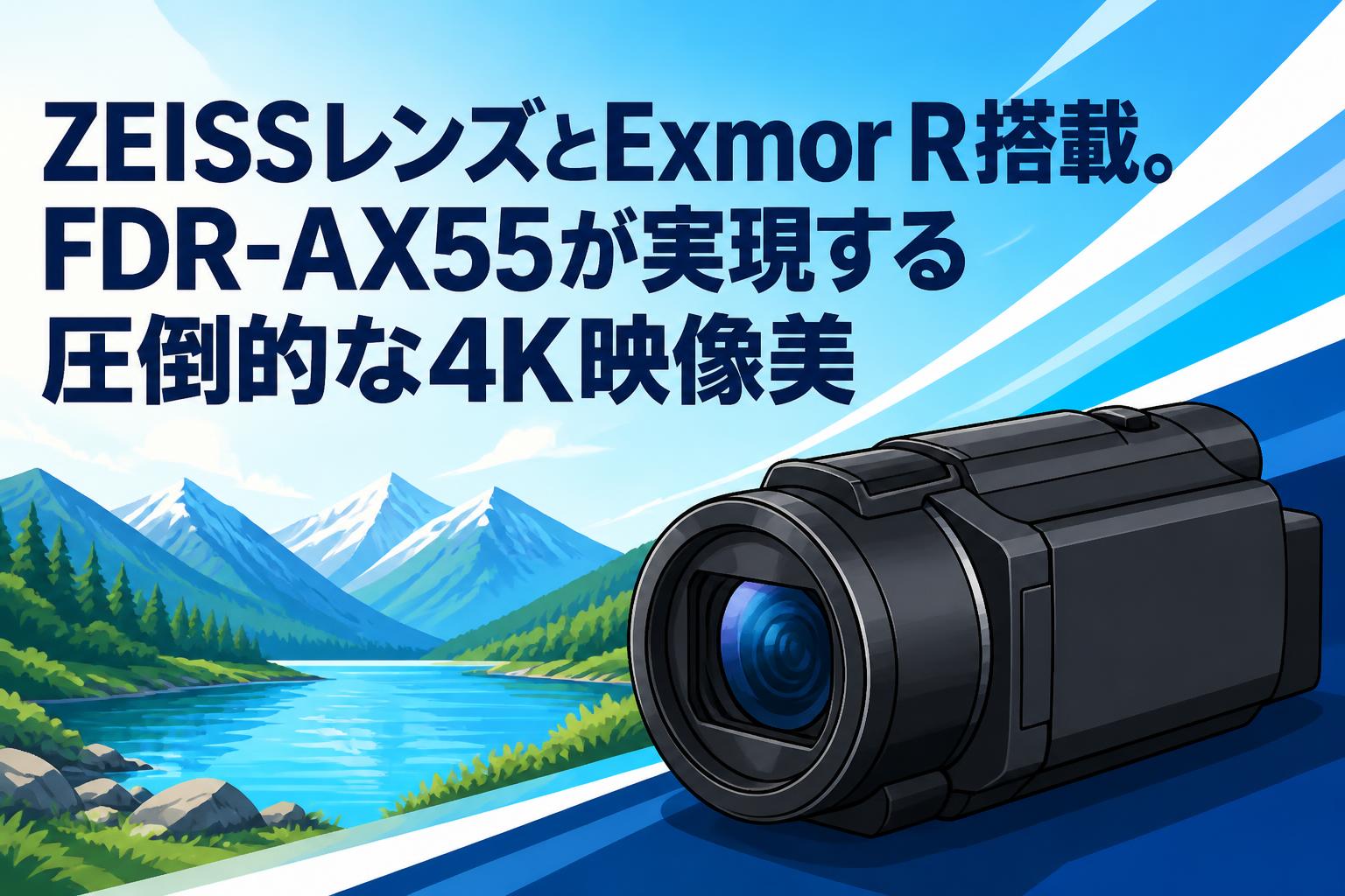 ZEISSレンズとExmor R搭載。FDR-AX55が実現する圧倒的な4K映像美