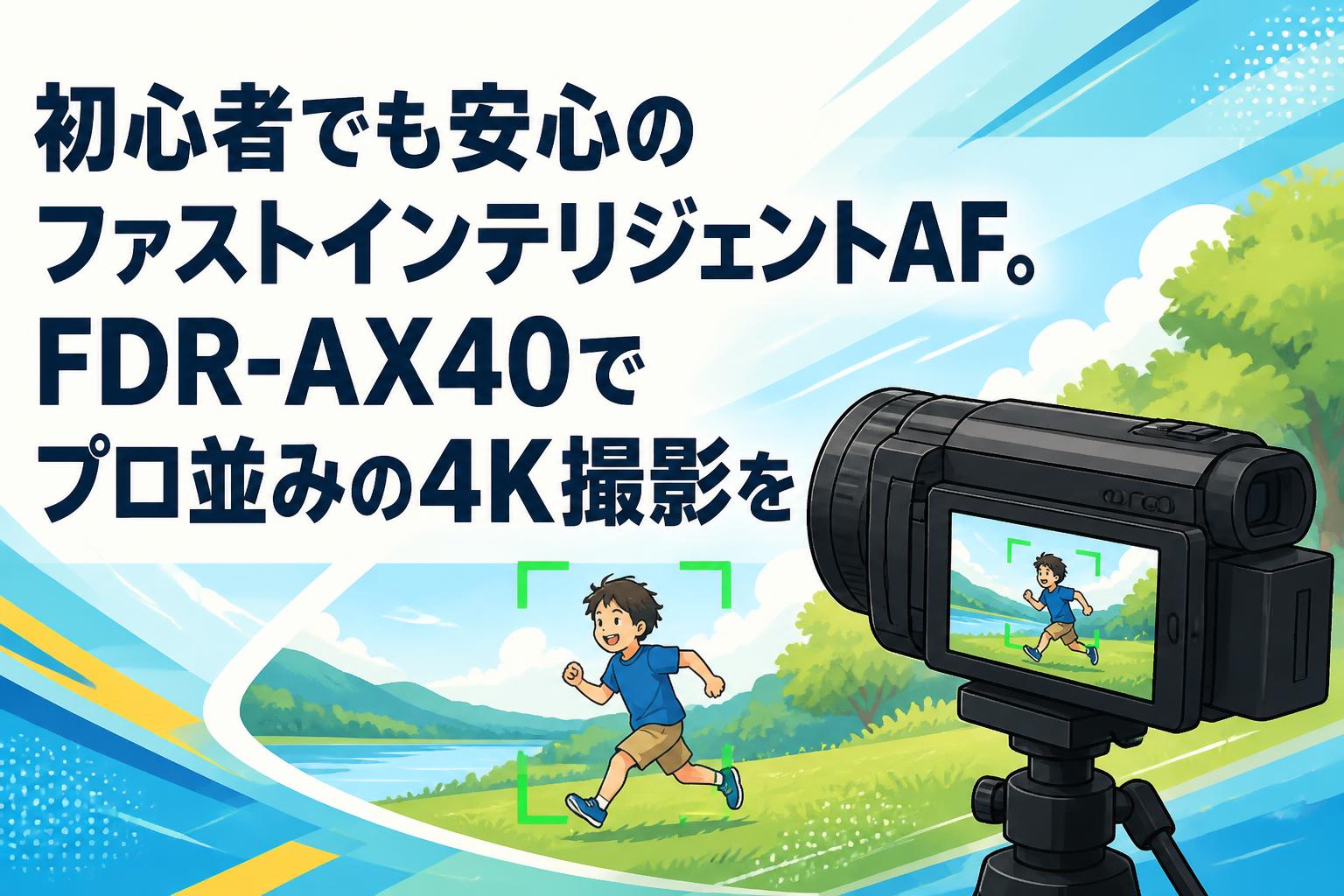 初心者でも安心のファストインテリジェントAF。FDR-AX40でプロ並みの4K撮影を