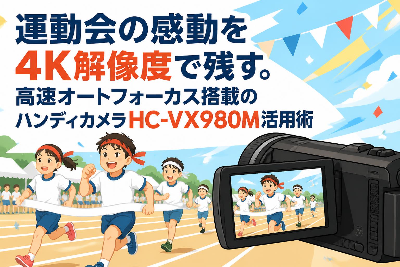 運動会の感動を4K解像度で残す。高速オートフォーカス搭載のハンディカメラHC-VX980M活用術