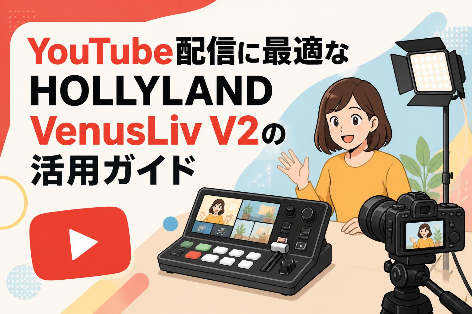YouTube配信に最適なHOLLYLAND VenusLiv V2の活用ガイド