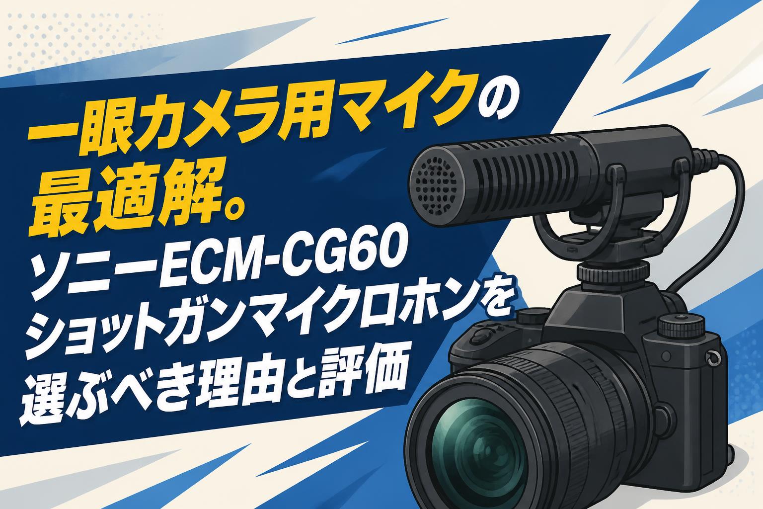 一眼カメラ用マイクの最適解。ソニーECM-CG60ショットガンマイクロホンを選ぶべき理由と評価