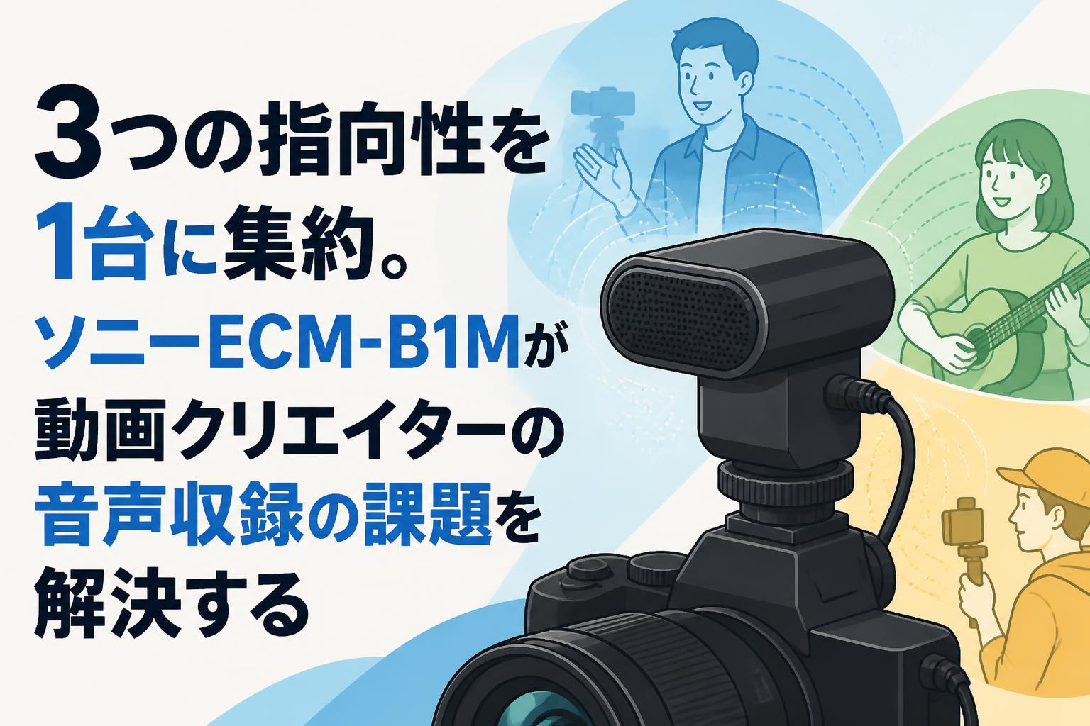 3つの指向性を1台に集約。ソニーECM-B1Mが動画クリエイターの音声収録の課題を解決する