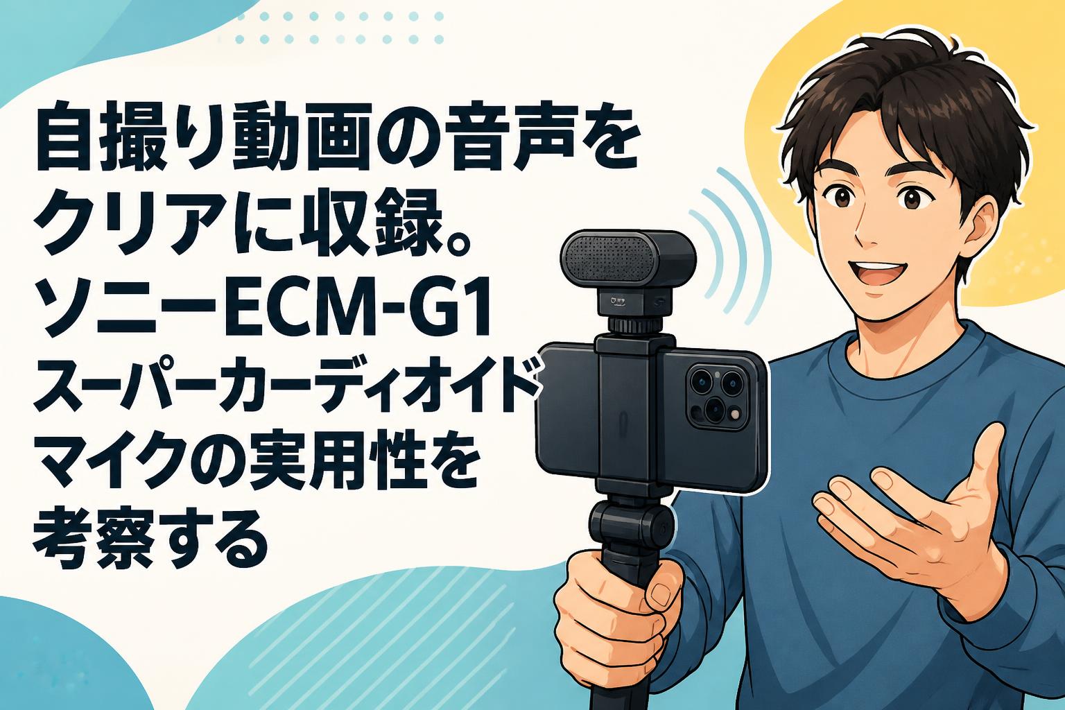 自撮り動画の音声をクリアに収録。ソニーECM-G1スーパーカーディオイドマイクの実用性を考察する