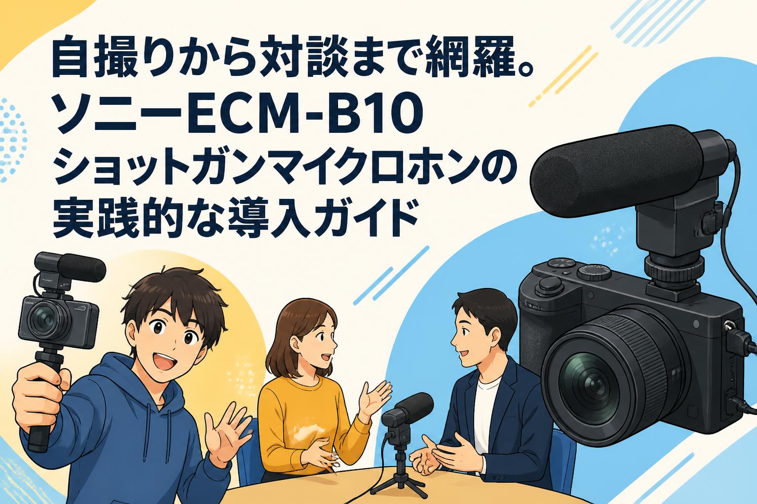自撮りから対談まで網羅。ソニーECM-B10ショットガンマイクロホンの実践的な導入ガイド