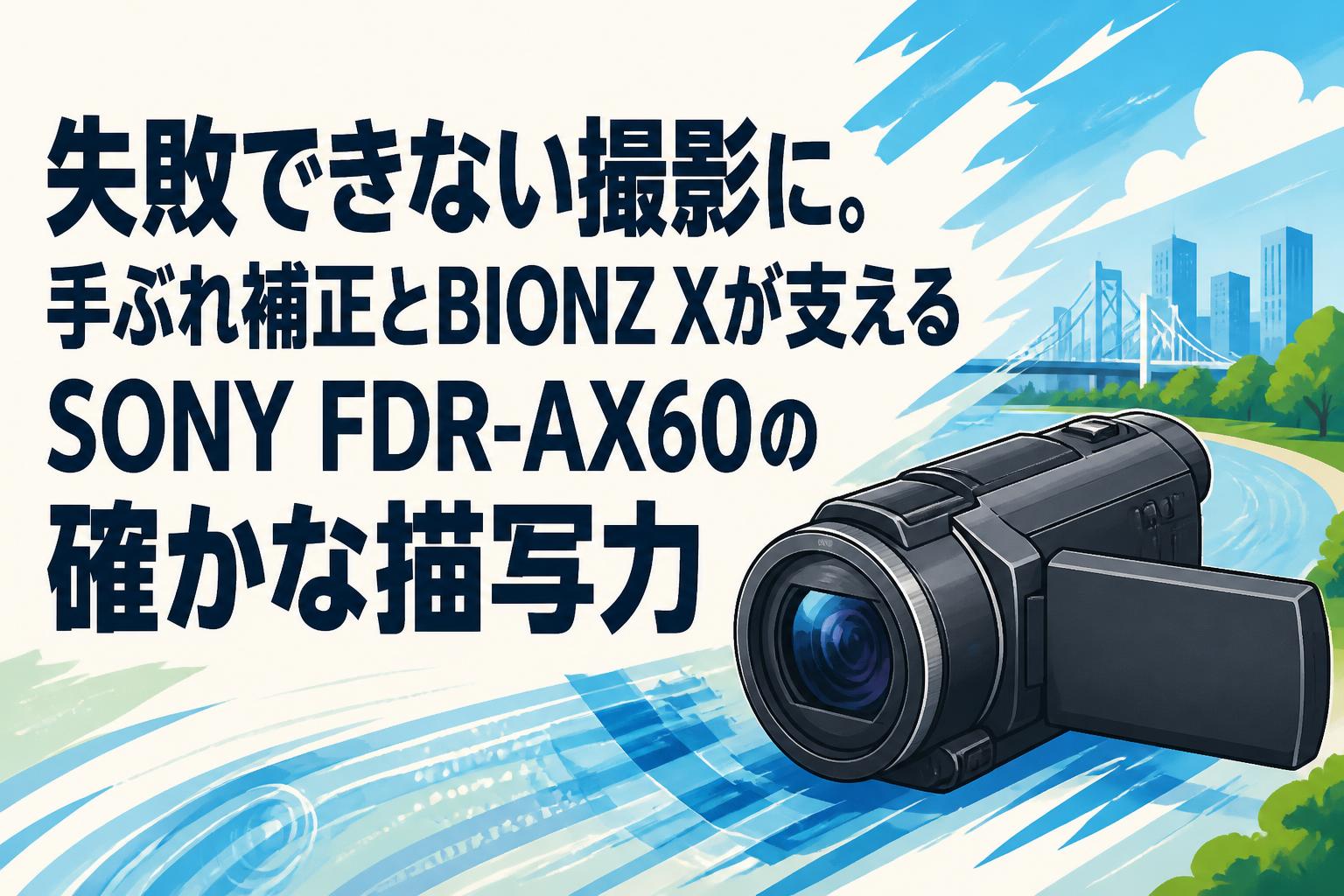 失敗できない撮影に。手ぶれ補正とBIONZ Xが支えるSONY FDR-AX60の確かな描写力