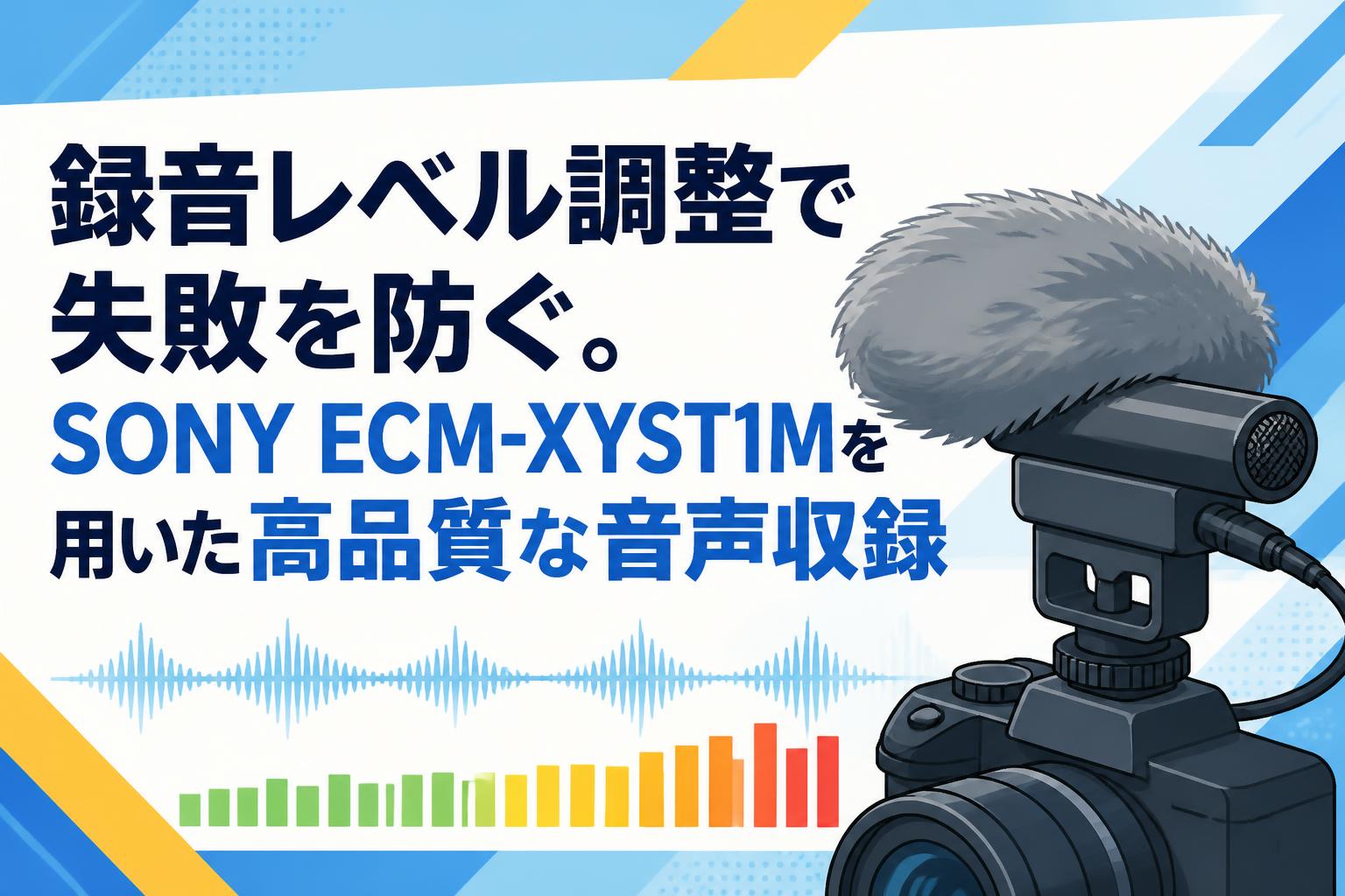 録音レベル調整で失敗を防ぐ。SONY ECM-XYST1Mを用いた高品質な音声収録