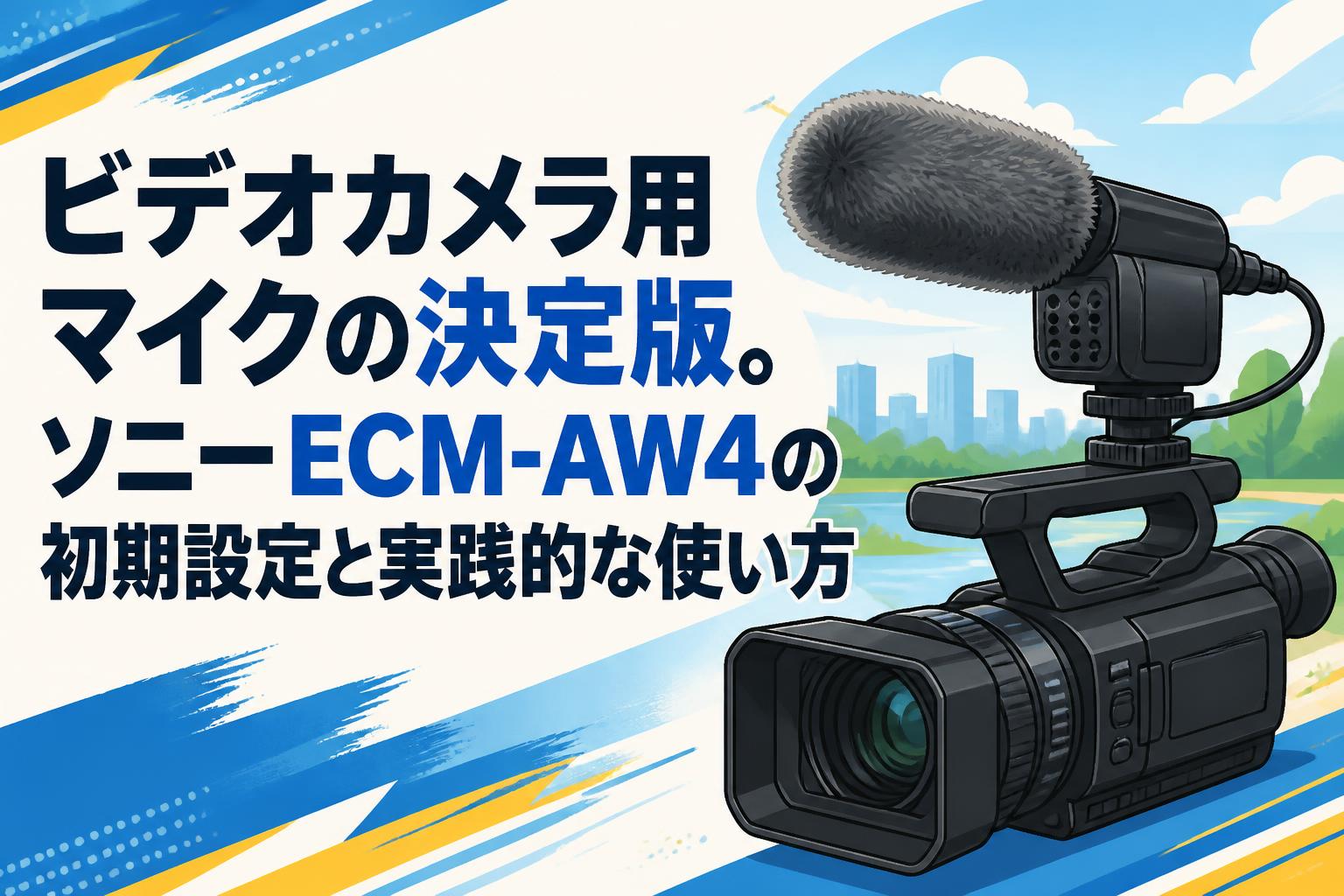 ビデオカメラ用マイクの決定版。ソニーECM-AW4の初期設定と実践的な使い方