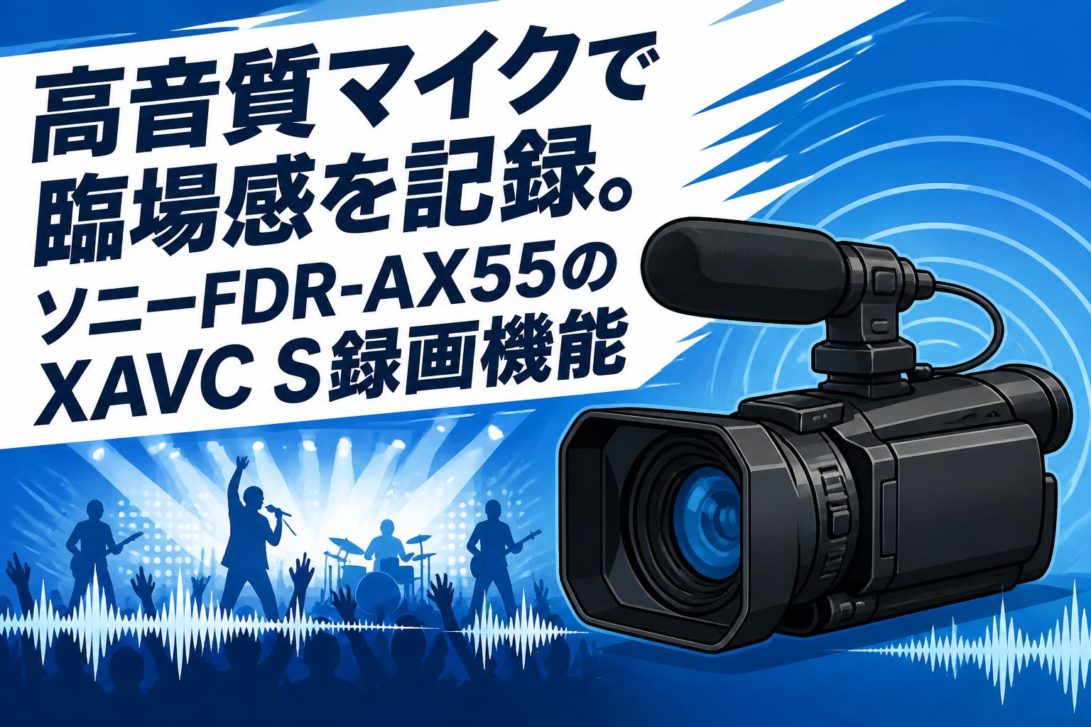 高音質マイクで臨場感を記録。ソニーFDR-AX55のXAVC S録画機能