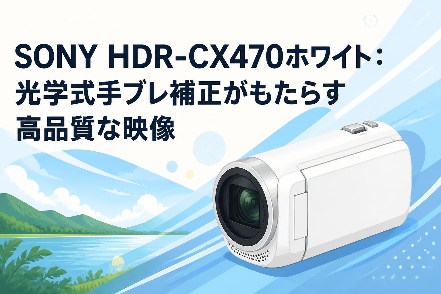 SONY HDR-CX470ホワイト：光学式手ブレ補正がもたらす高品質な映像