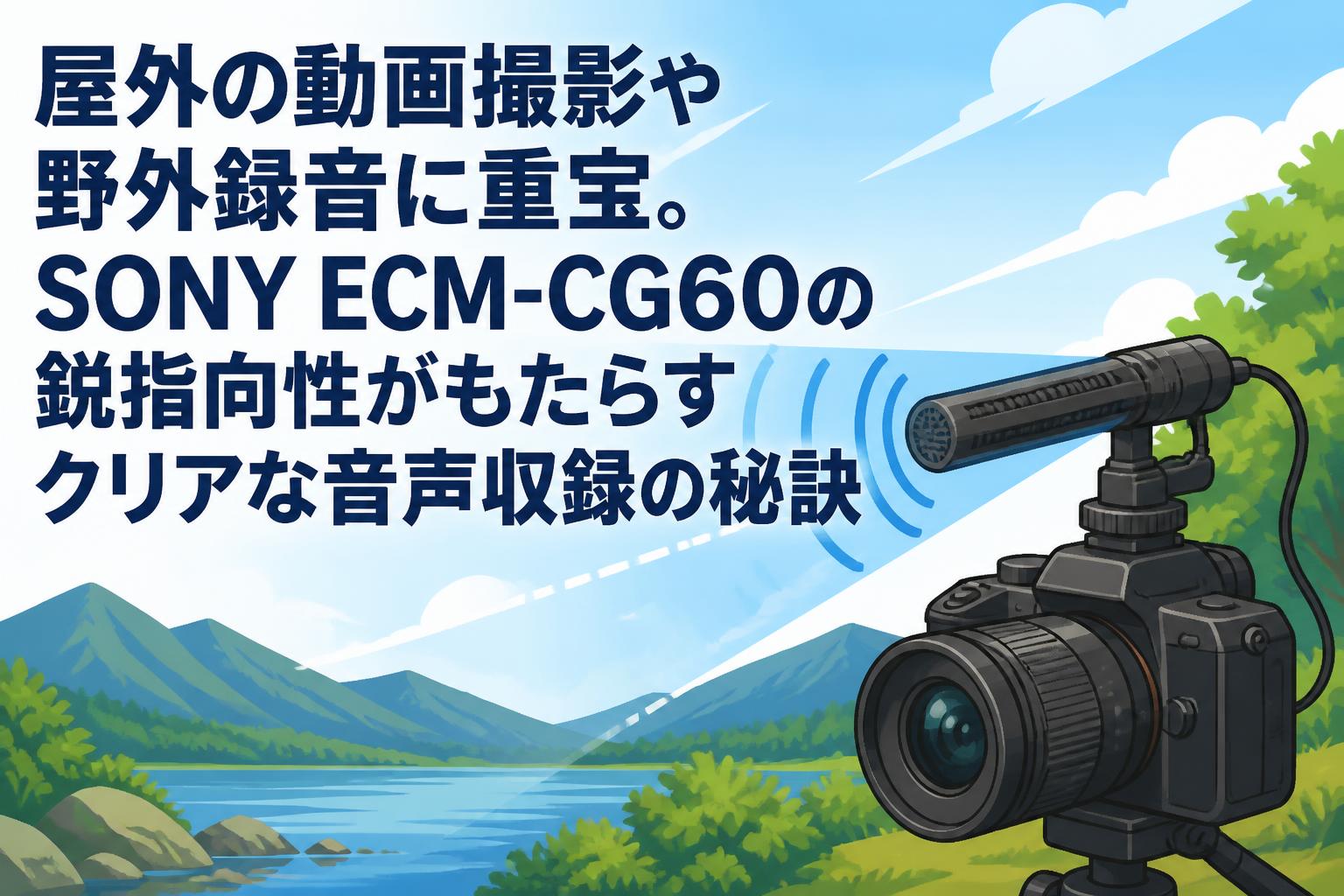 屋外の動画撮影や野外録音に重宝。SONY ECM-CG60の鋭指向性がもたらすクリアな音声収録の秘訣