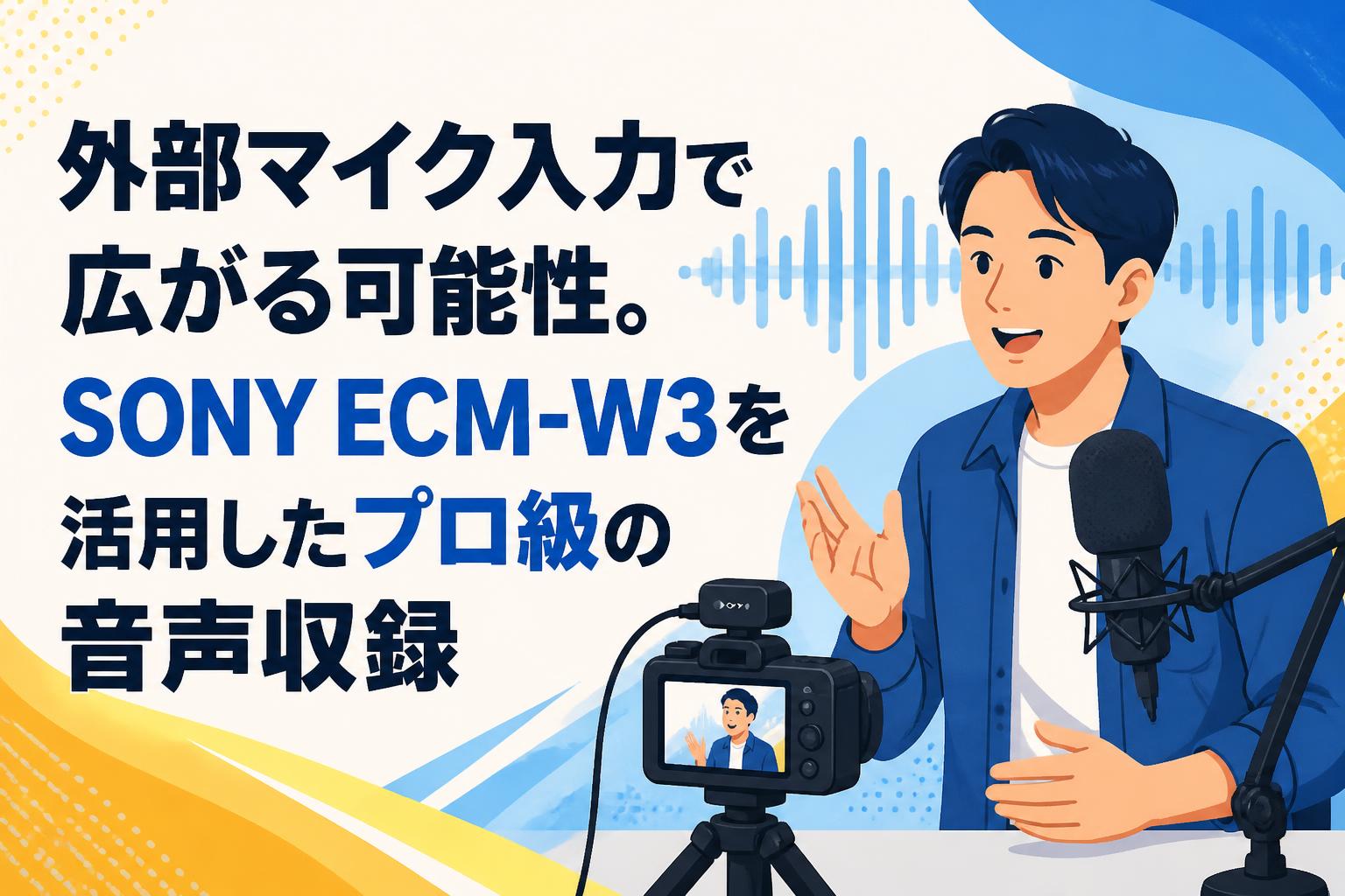 外部マイク入力で広がる可能性。SONY ECM-W3を活用したプロ級の音声収録