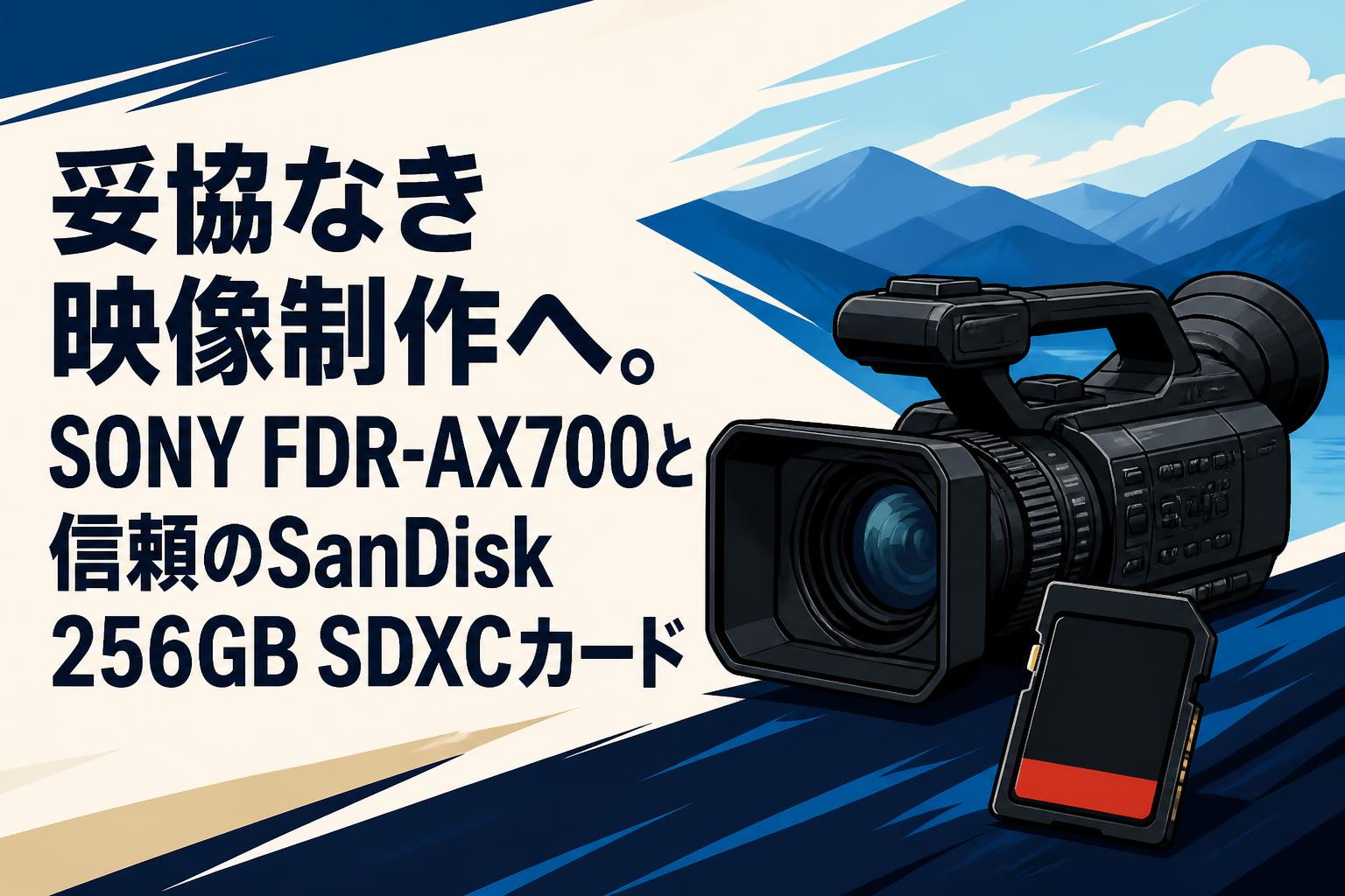 妥協なき映像制作へ。SONY FDR-AX700と信頼のSanDisk 256GB SDXCカード