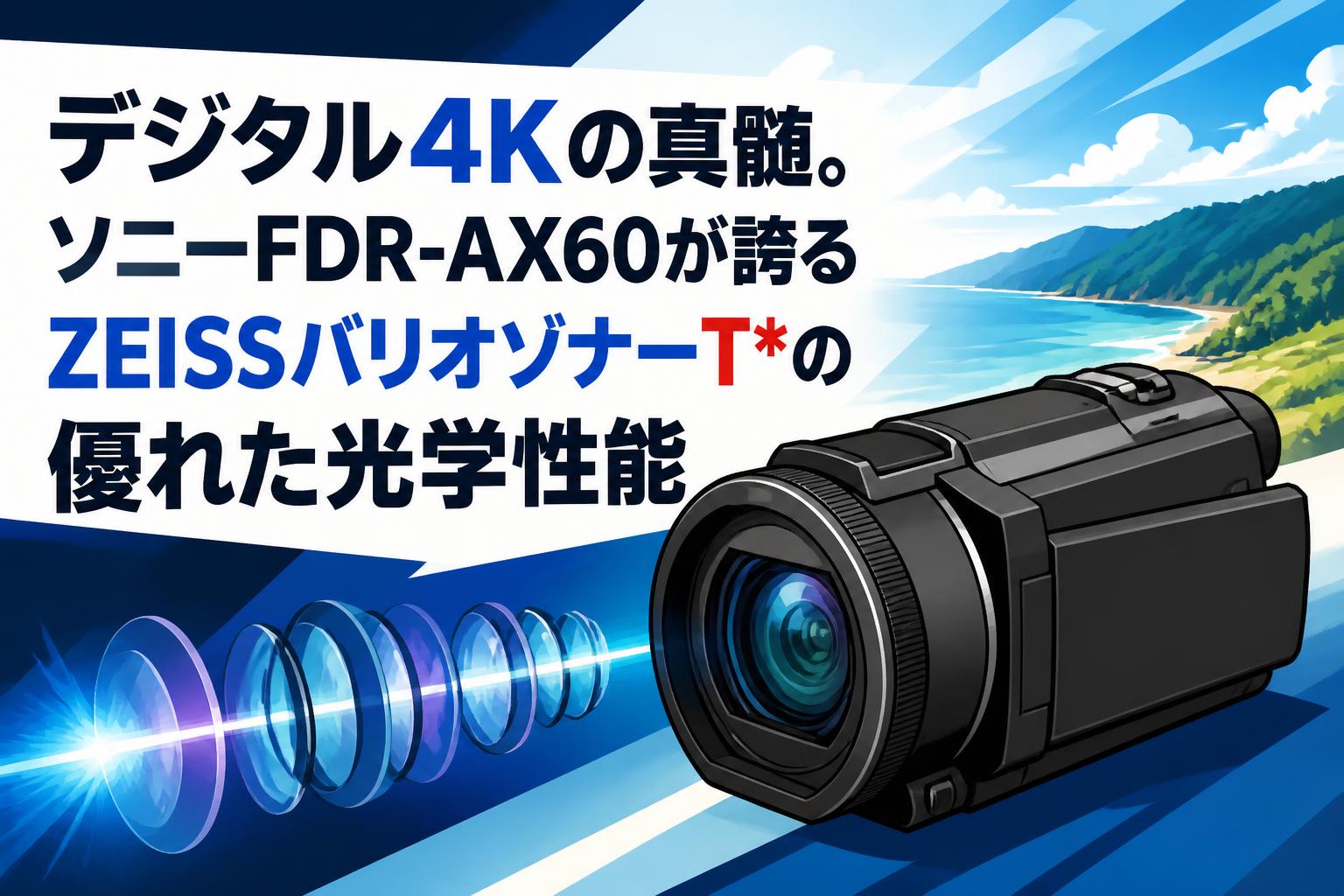 デジタル4Kの真髄。ソニーFDR-AX60が誇るZEISSバリオゾナーT*の優れた光学性能