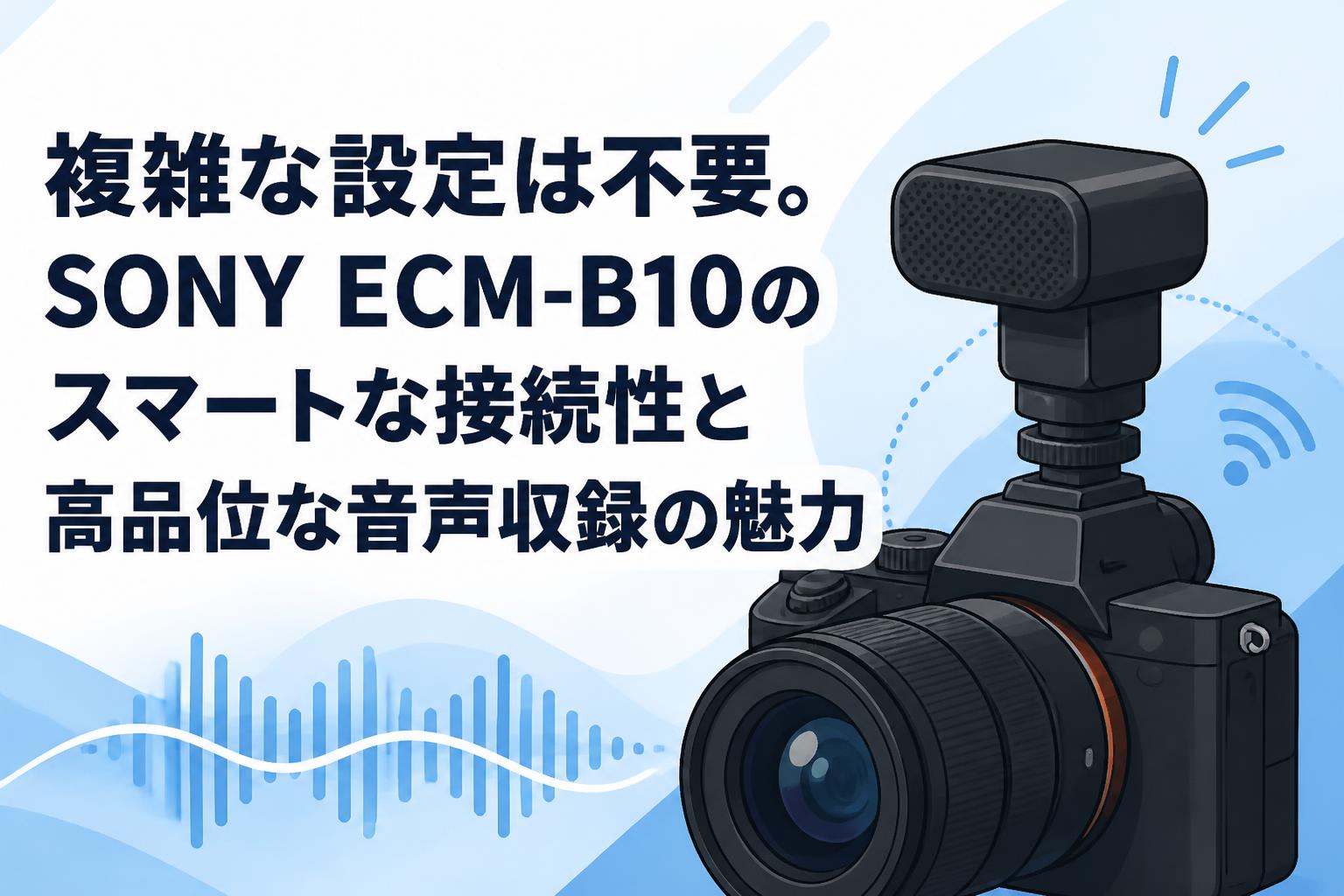 複雑な設定は不要。SONY ECM-B10のスマートな接続性と高品位な音声収録の魅力