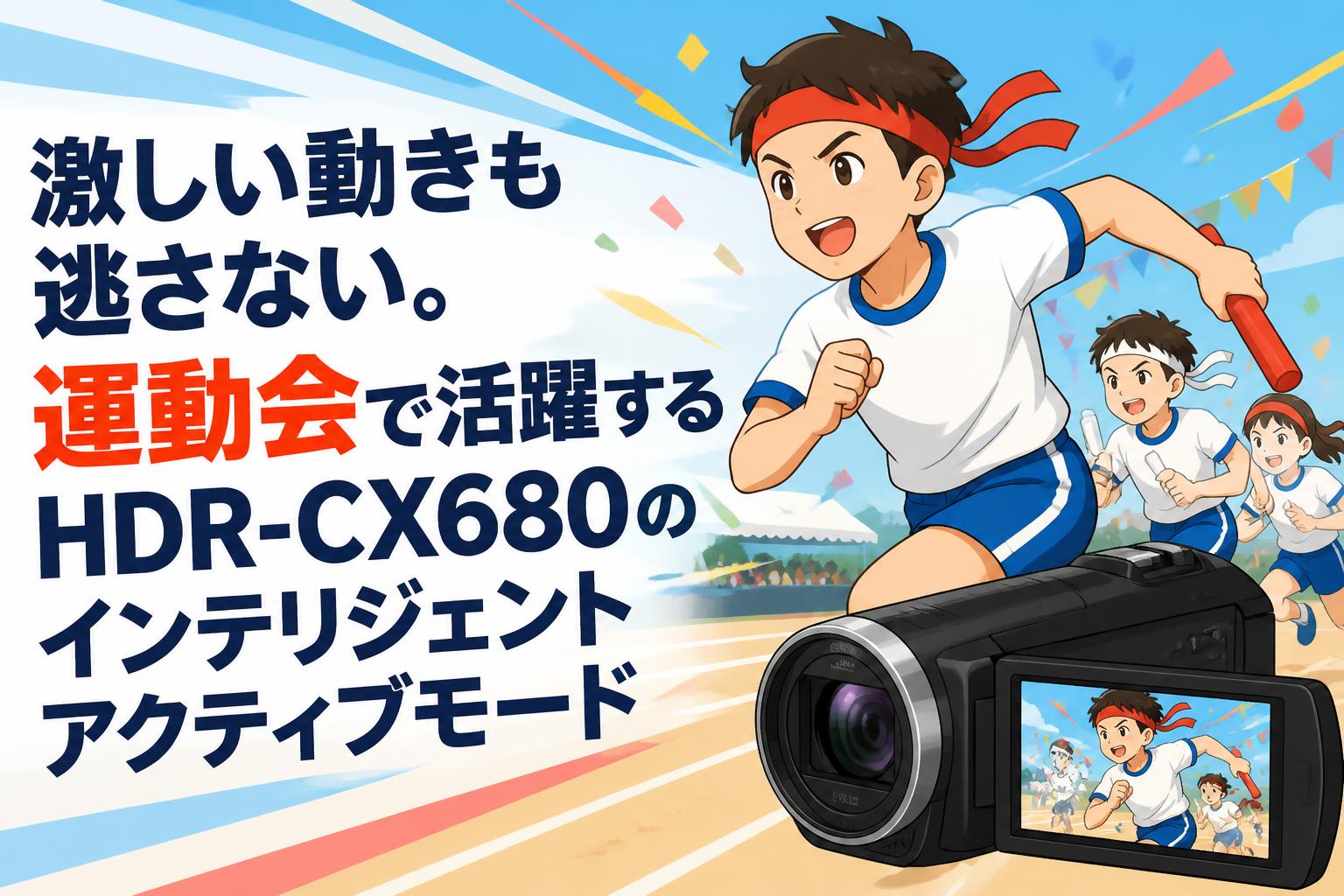 激しい動きも逃さない。運動会で活躍するHDR-CX680のインテリジェントアクティブモード