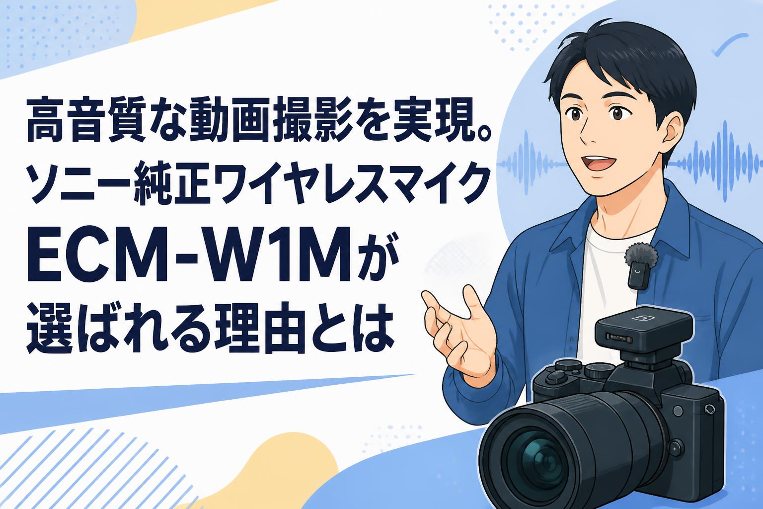 高音質な動画撮影を実現。ソニー純正ワイヤレスマイクECM-W1Mが選ばれる理由とは