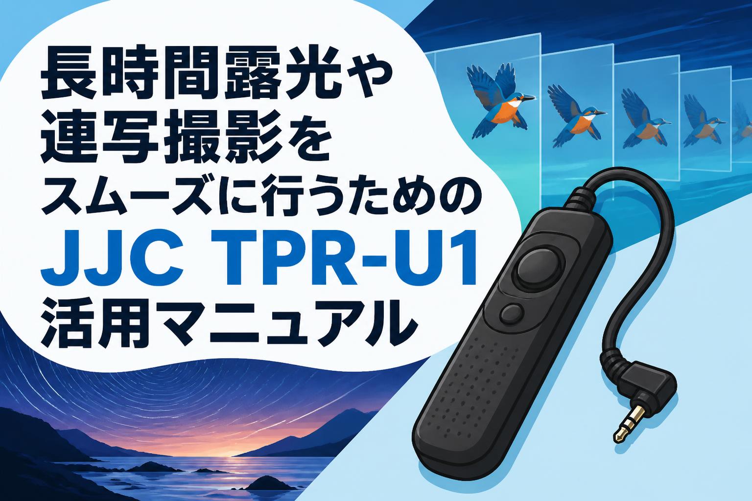 長時間露光や連写撮影をスムーズに行うためのJJC TPR-U1活用マニュアル