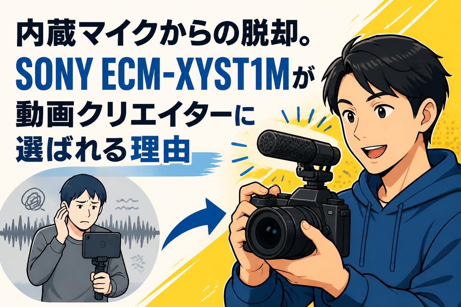 内蔵マイクからの脱却。SONY ECM-XYST1Mが動画クリエイターに選ばれる理由