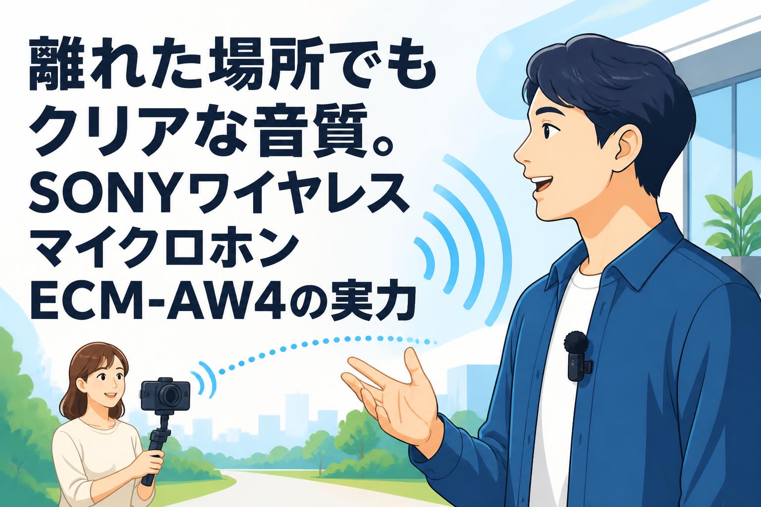 離れた場所でもクリアな音質。SONYワイヤレスマイクロホンECM-AW4の実力