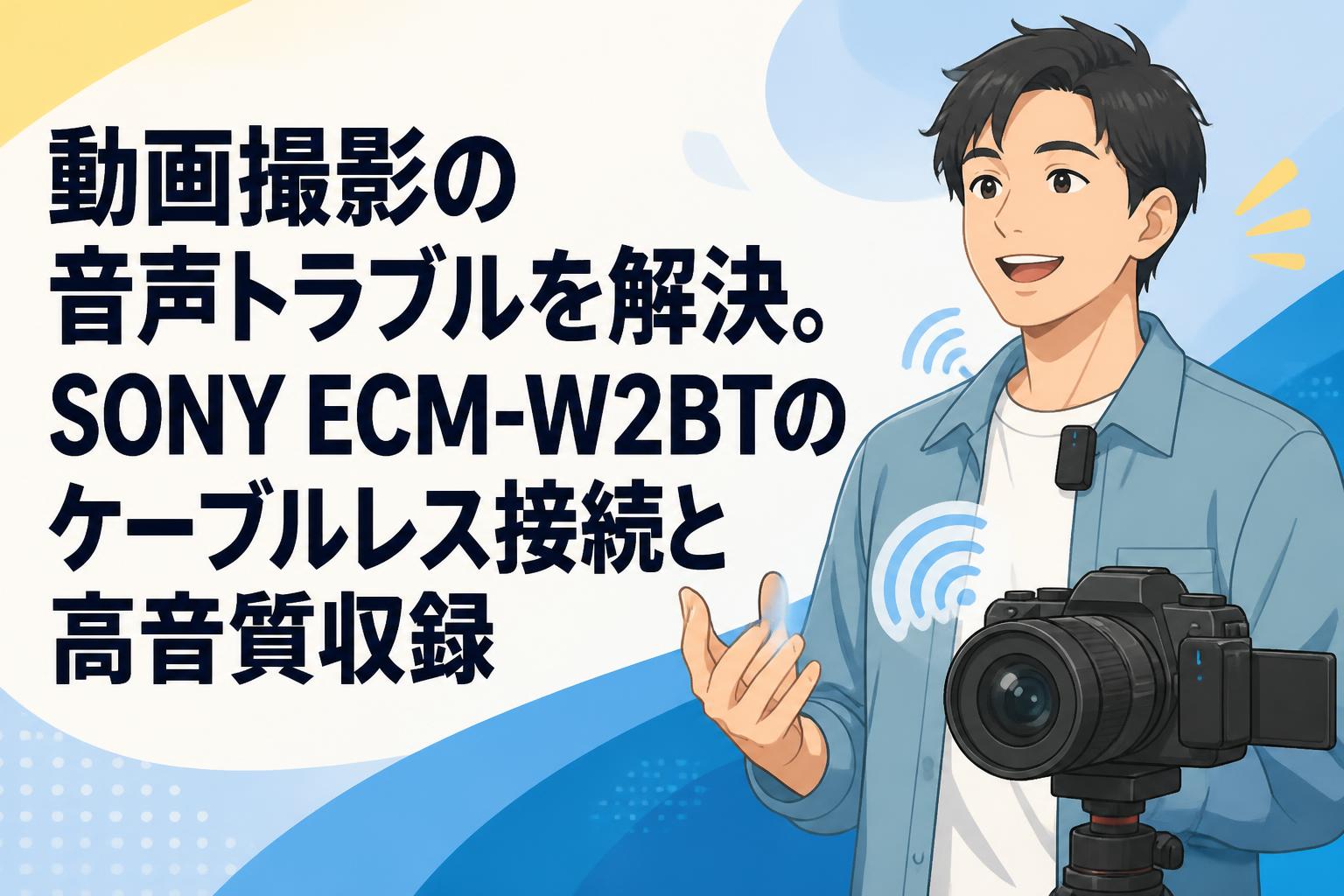 動画撮影の音声トラブルを解決。SONY ECM-W2BTのケーブルレス接続と高音質収録