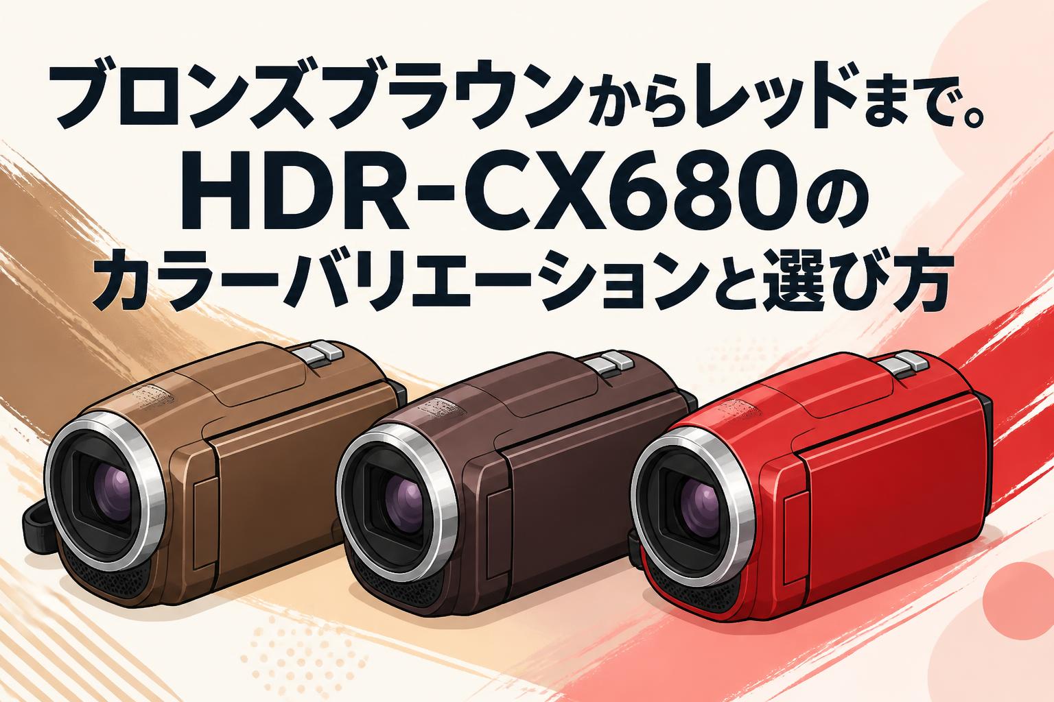 ブロンズブラウンからレッドまで。HDR-CX680のカラーバリエーションと選び方