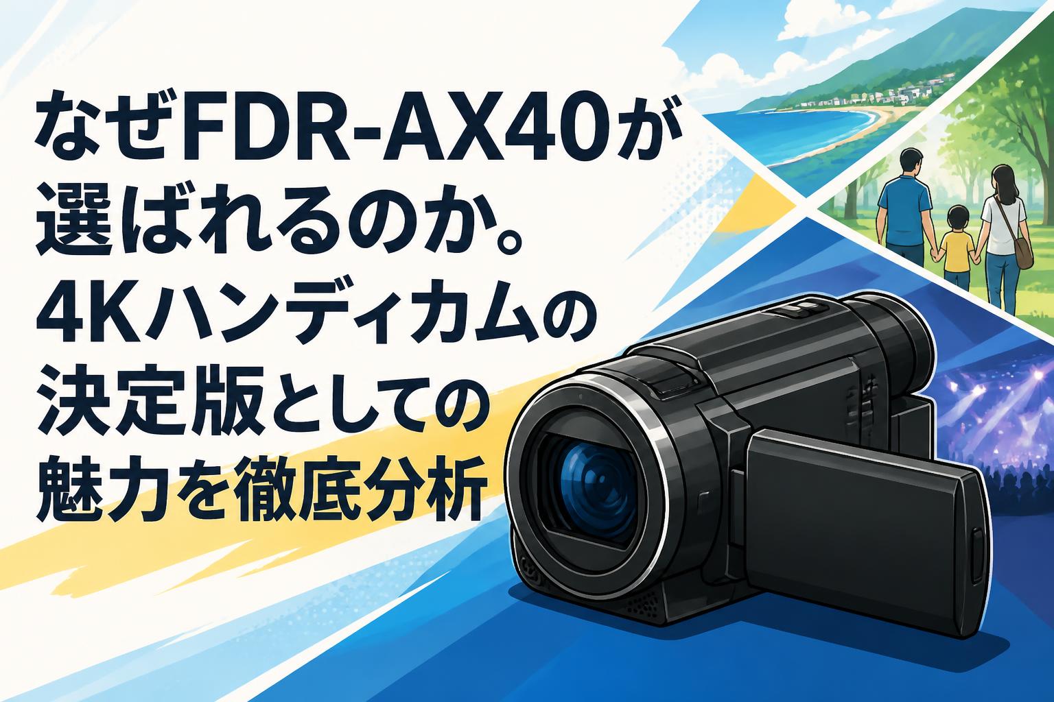 なぜFDR-AX40が選ばれるのか。4Kハンディカムの決定版としての魅力を徹底分析