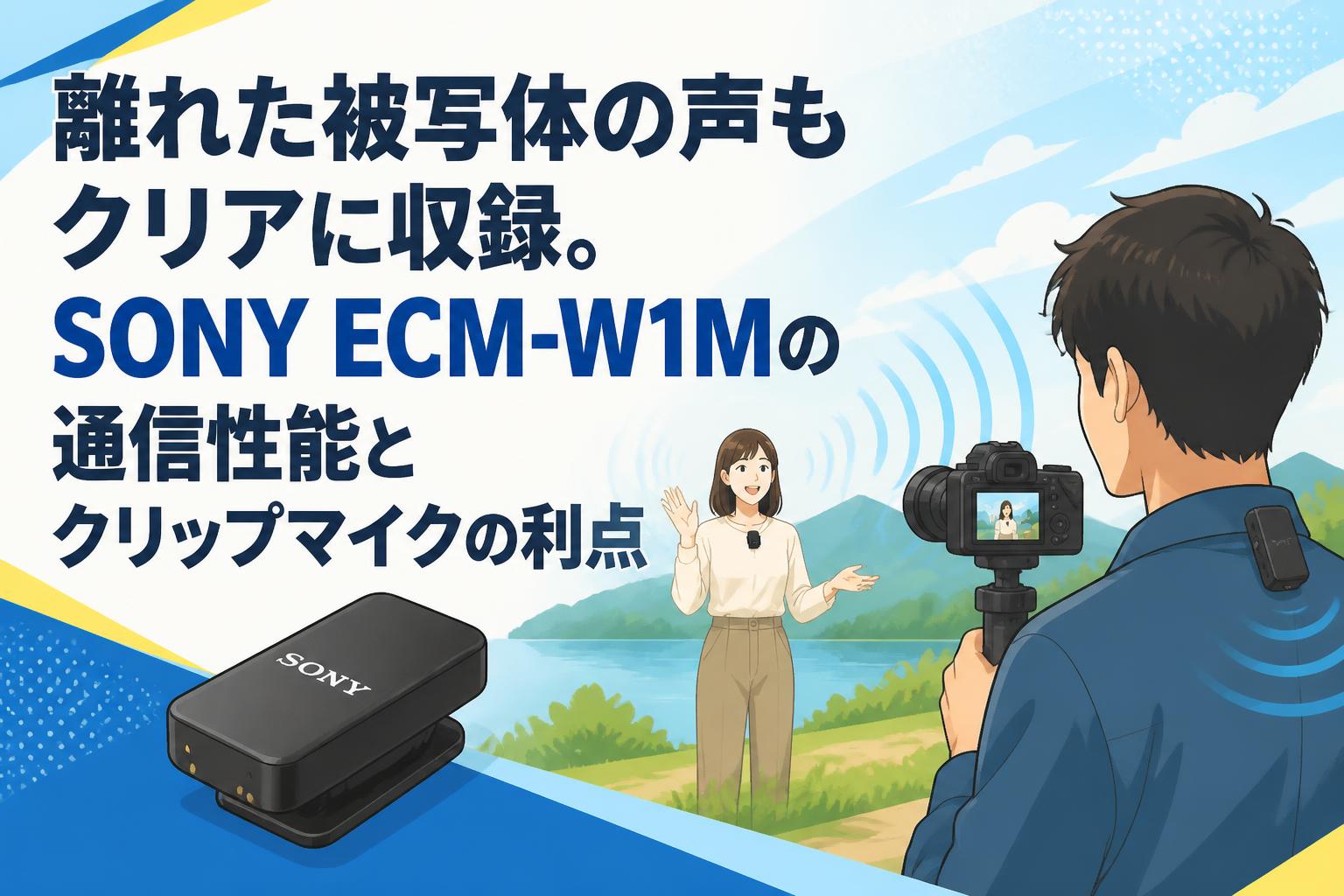 離れた被写体の声もクリアに収録。SONY ECM-W1Mの通信性能とクリップマイクの利点