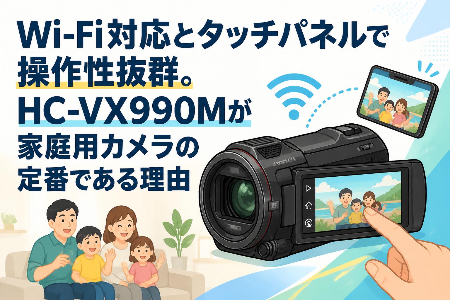 Wi-Fi対応とタッチパネルで操作性抜群。HC-VX990Mが家庭用カメラの定番である理由