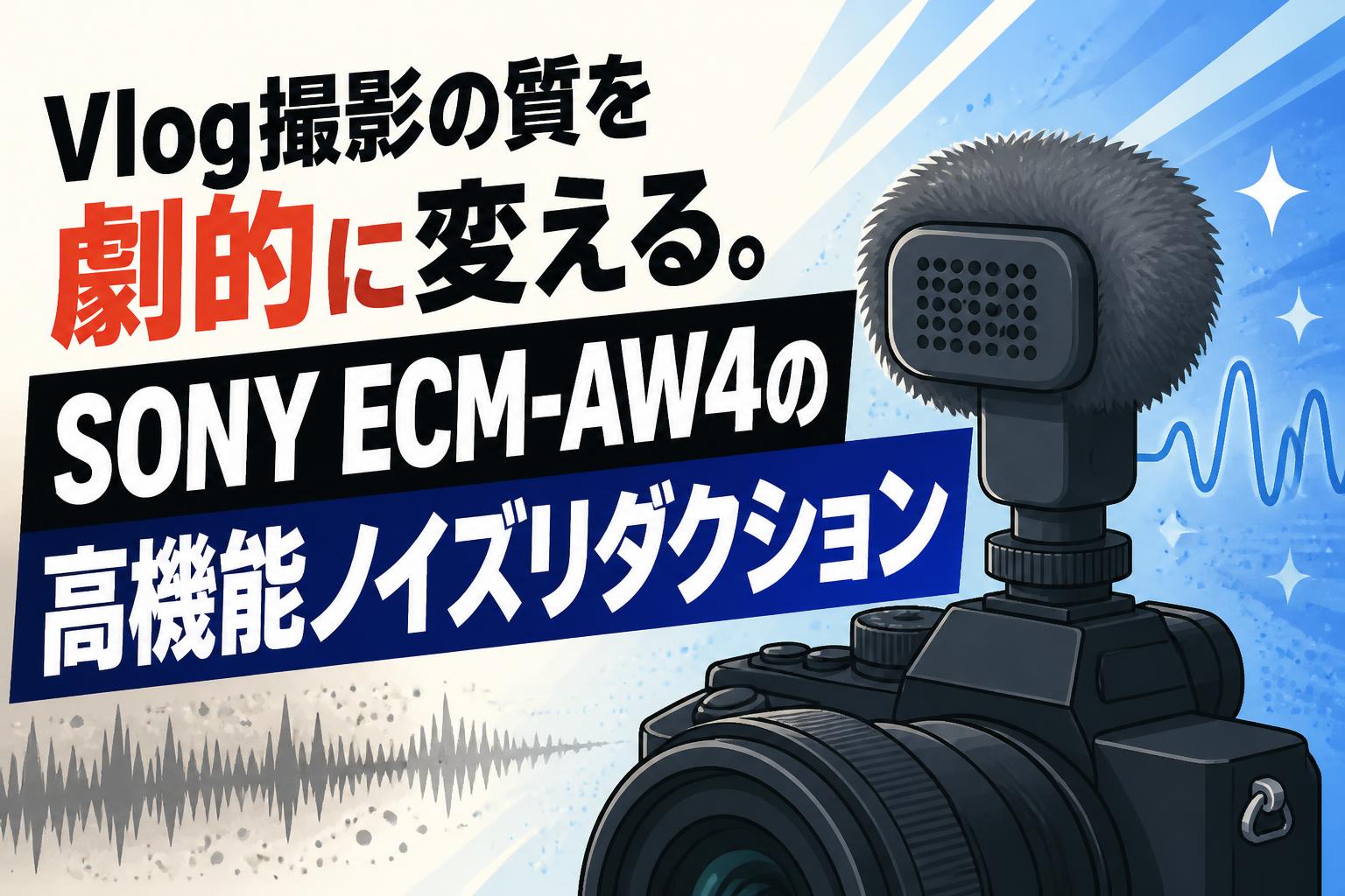 Vlog撮影の質を劇的に変える。SONY ECM-AW4の高機能ノイズリダクション