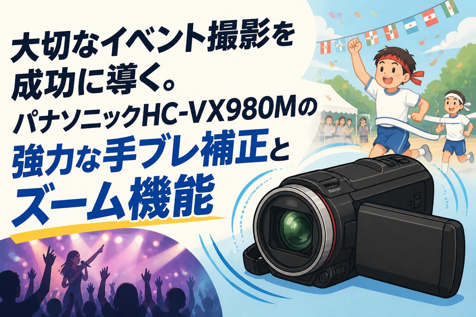 大切なイベント撮影を成功に導く。パナソニックHC-VX980Mの強力な手ブレ補正とズーム機能