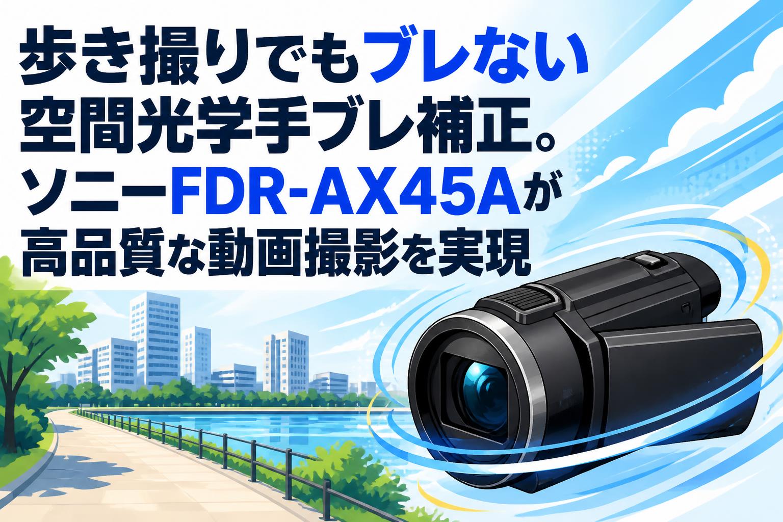 歩き撮りでもブレない空間光学手ブレ補正。ソニーFDR-AX45Aが高品質な動画撮影を実現