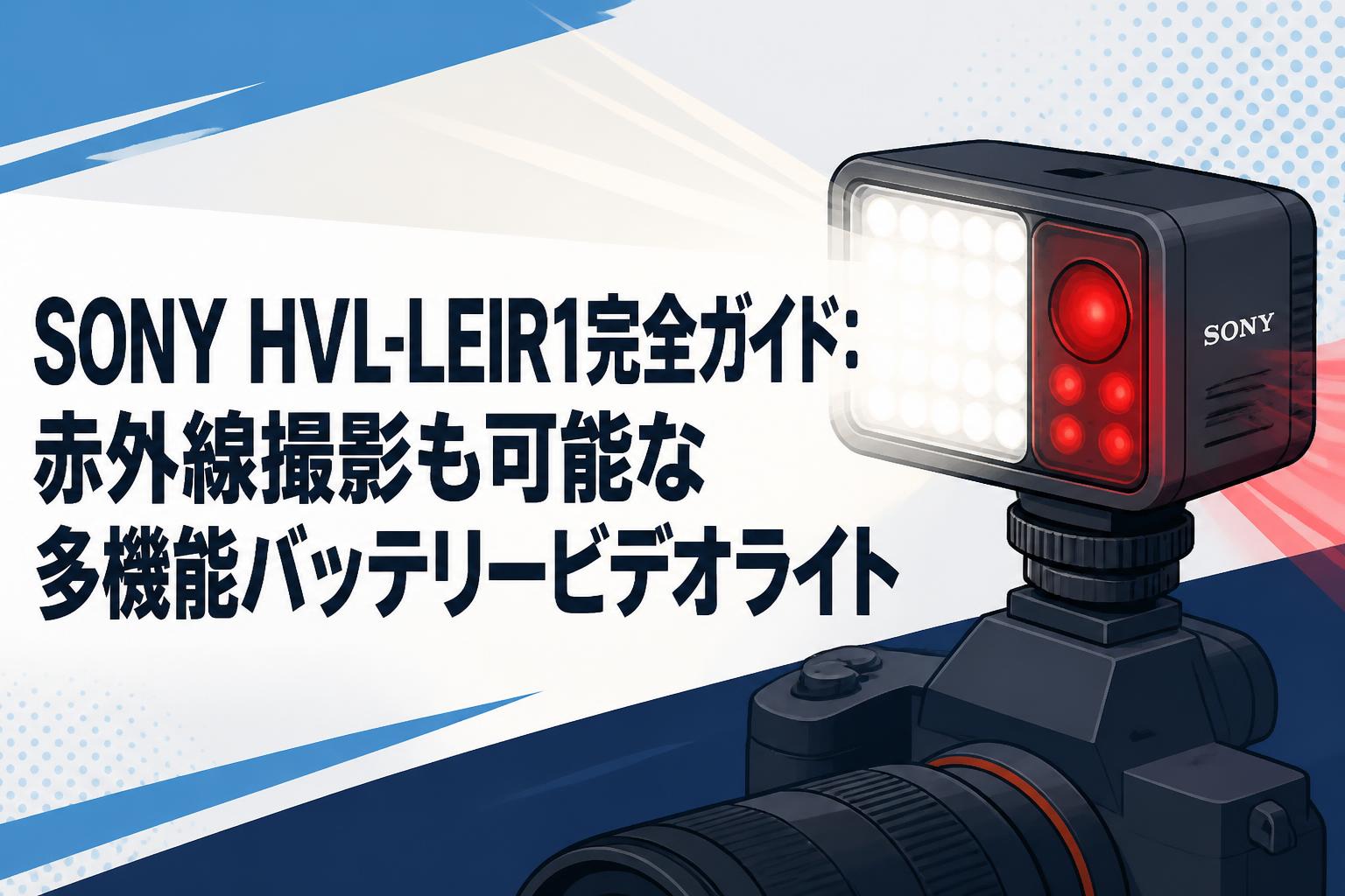SONY HVL-LEIR1完全ガイド：赤外線撮影も可能な多機能バッテリービデオライト