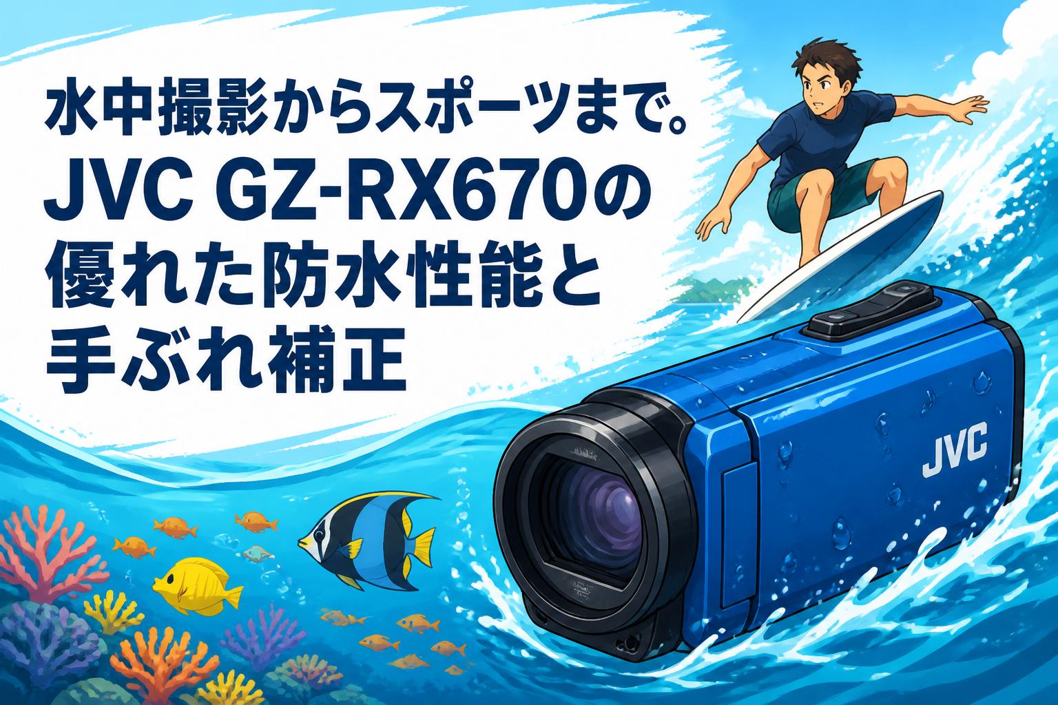 水中撮影からスポーツまで。JVC GZ-RX670の優れた防水性能と手ぶれ補正