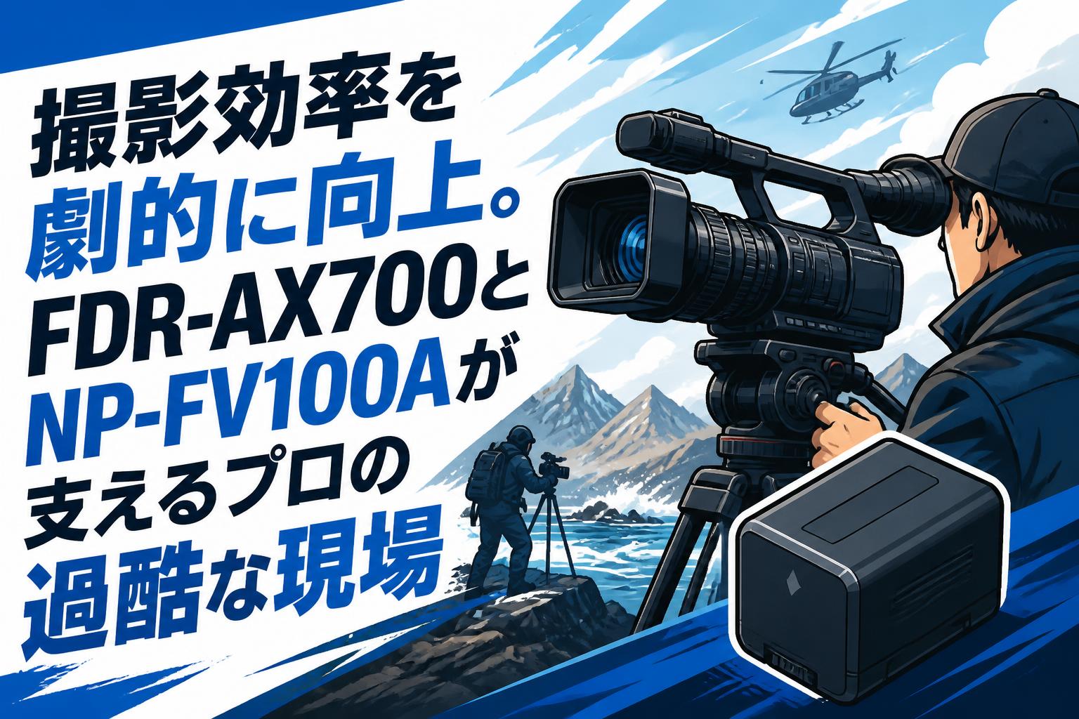 撮影効率を劇的に向上。FDR-AX700とNP-FV100Aが支えるプロの過酷な現場