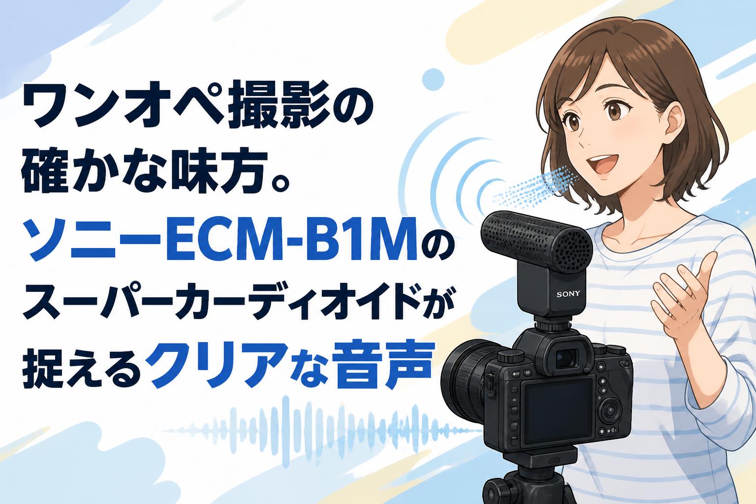 ワンオペ撮影の確かな味方。ソニーECM-B1Mのスーパーカーディオイドが捉えるクリアな音声