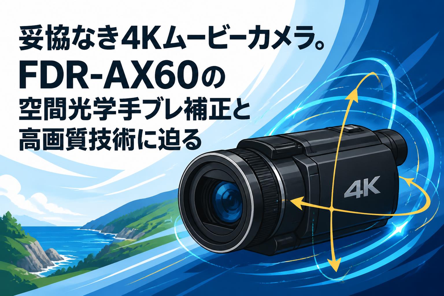 妥協なき4Kムービーカメラ。FDR-AX60の空間光学手ブレ補正と高画質技術に迫る