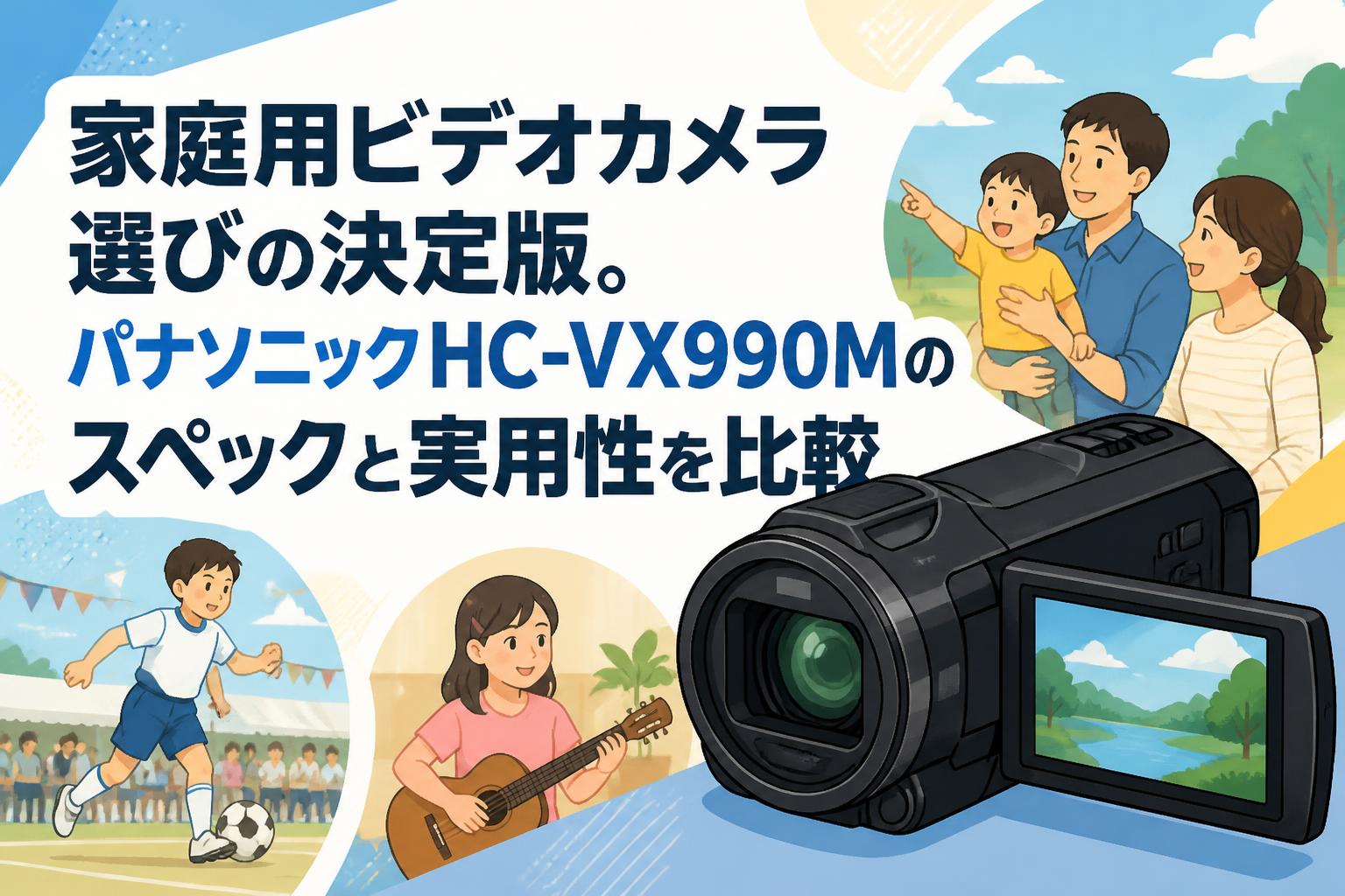 家庭用ビデオカメラ選びの決定版。パナソニックHC-VX990Mのスペックと実用性を比較
